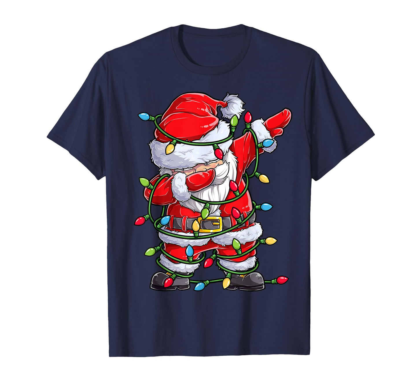 Dabbing Santa Christmas Tree Lights Xmas Gifts Boys Kids Dab T-Shirt