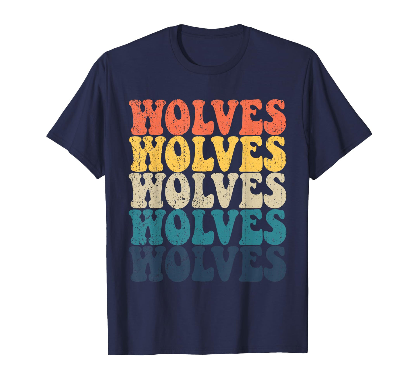 Wolves High School Wolves Sports Team Retro Wolves T-Shirt