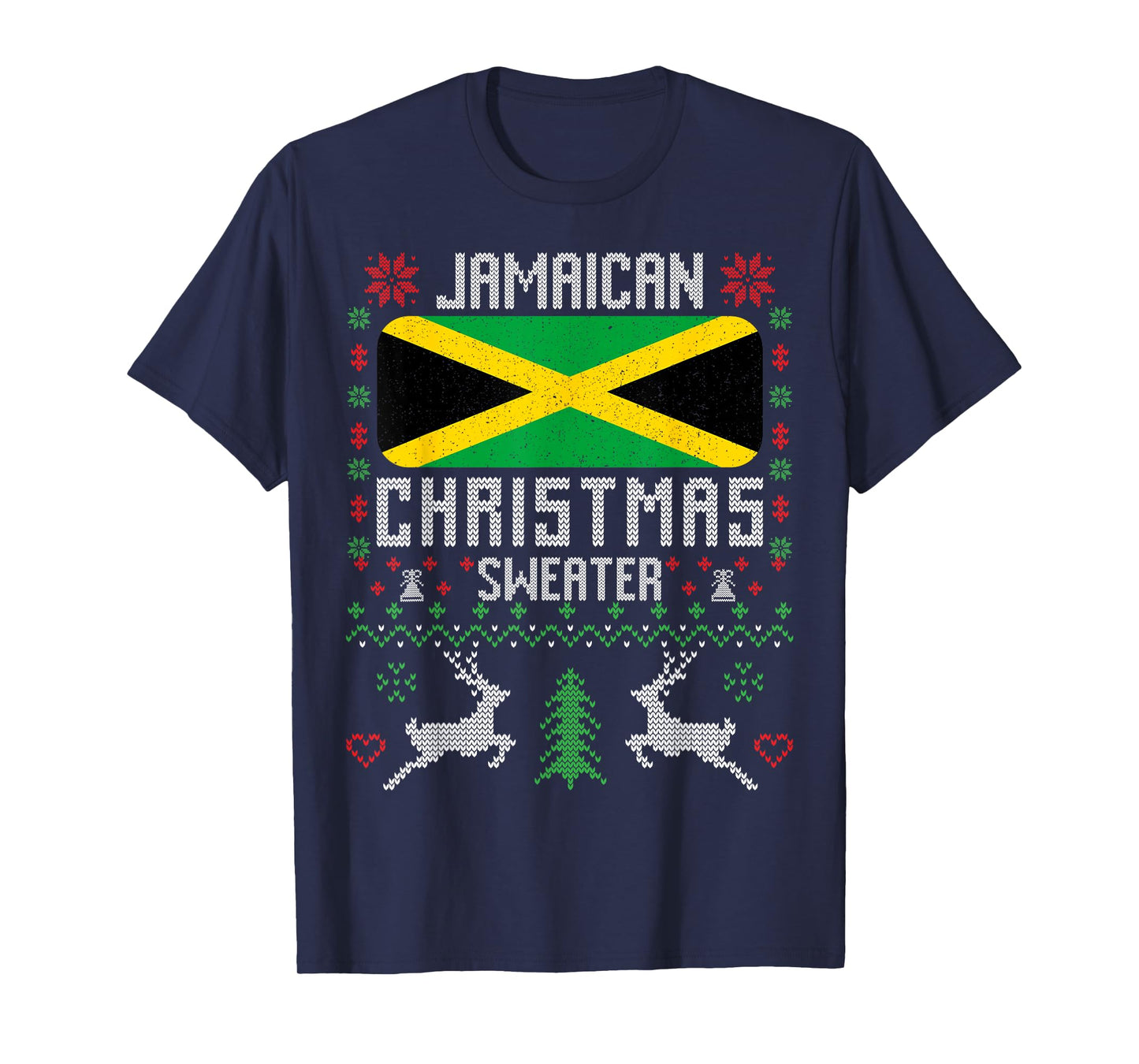 Jamaica Flag Jamaican Christmas Sweater T-Shirt