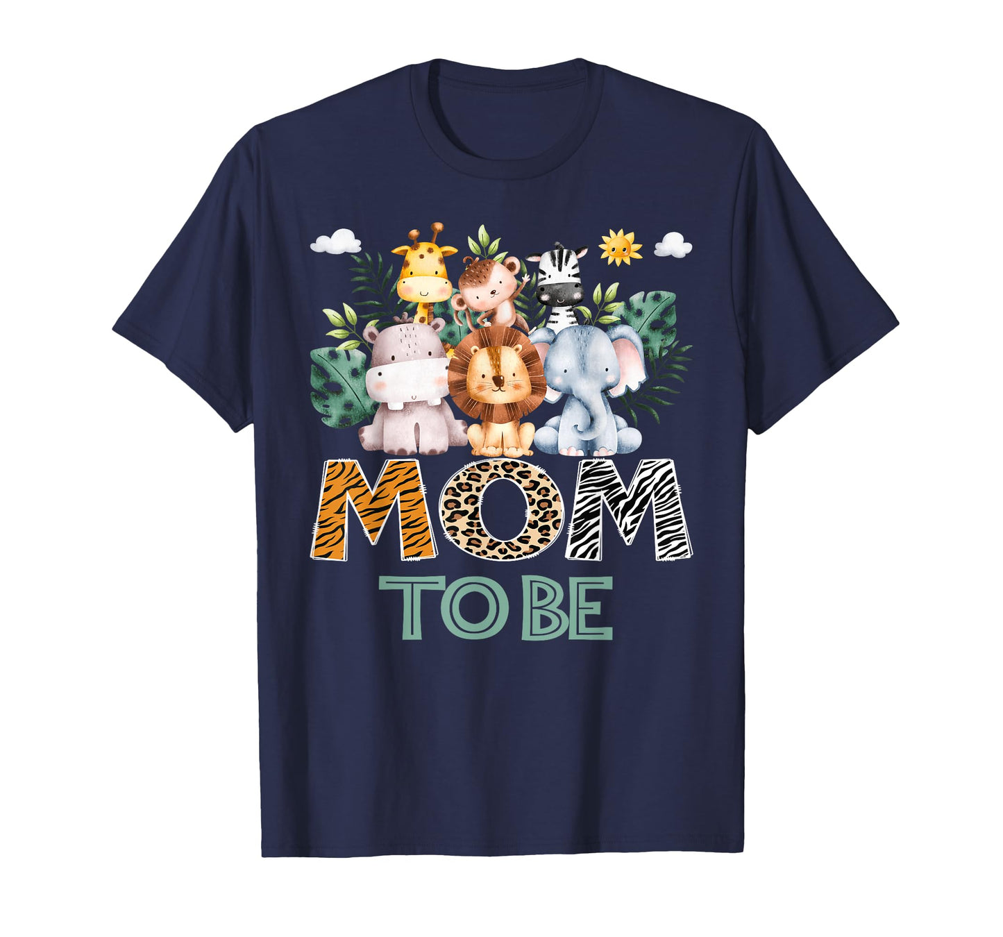 Soon To Be Mom Jungle Animal Safari Gender Reveal T-Shirt