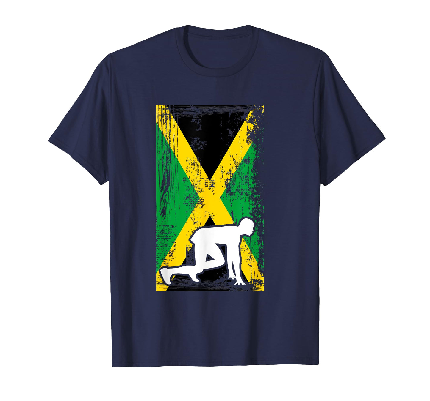 Jamaica Track & Field Country Flag Silhouette Sport T-Shirt T-Shirt
