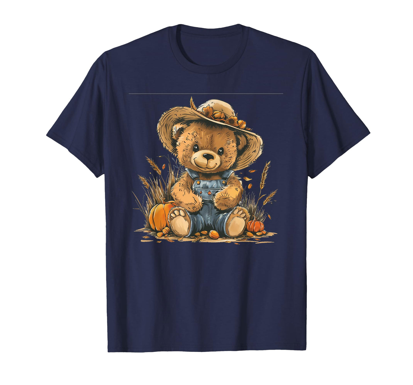 Harvest Season Teddy Bear for a Warm Autumn Vibe T-Shirt