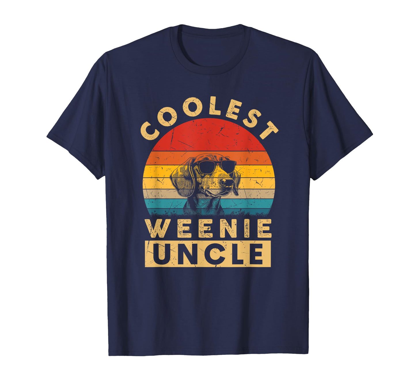 Vintage Coolest Weenie Uncle Funny Gifts Dachshund Dog Lover T-Shirt