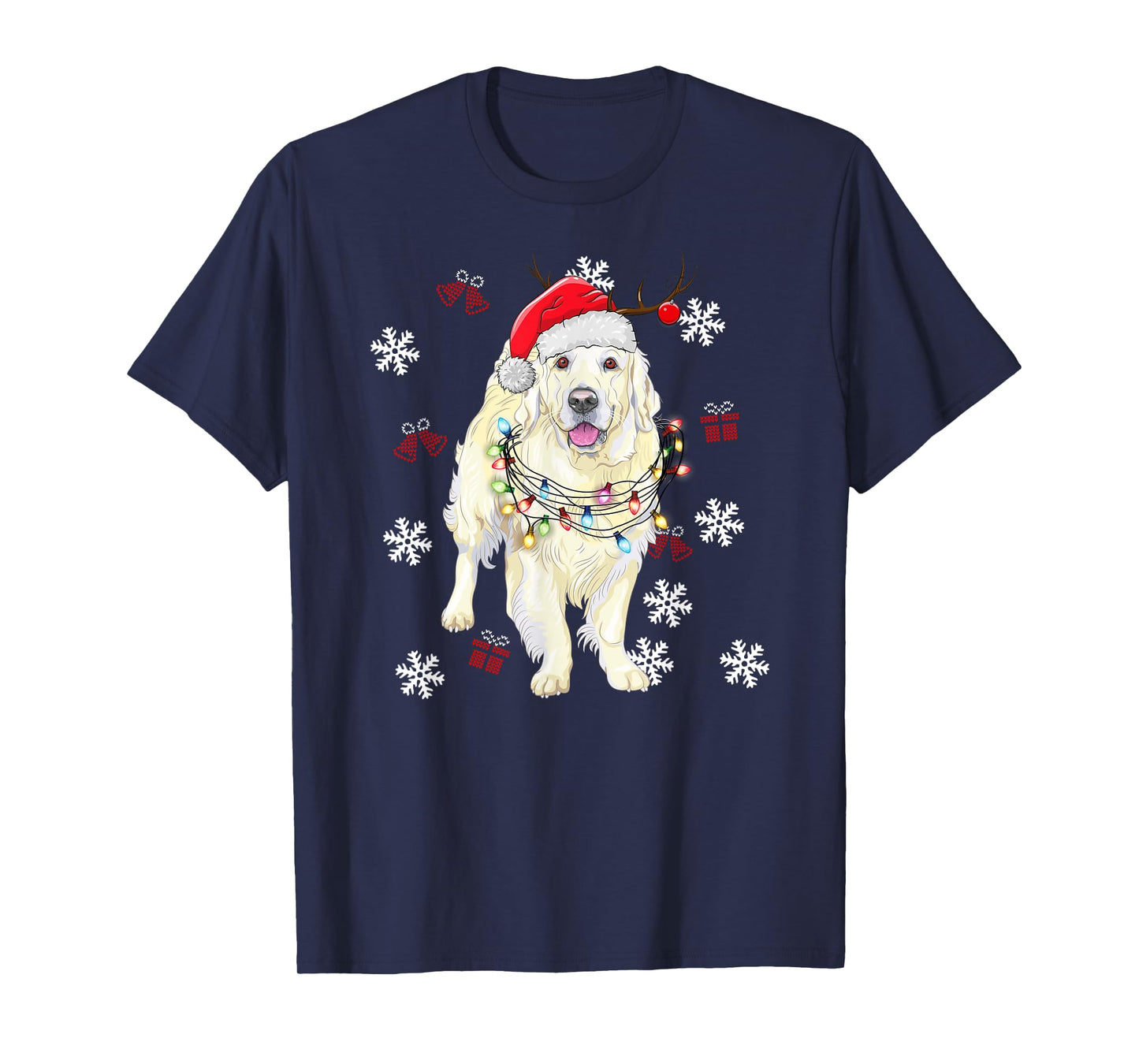Christmas Dog Sweater Golden retriever Pajama Men Women T-Shirt