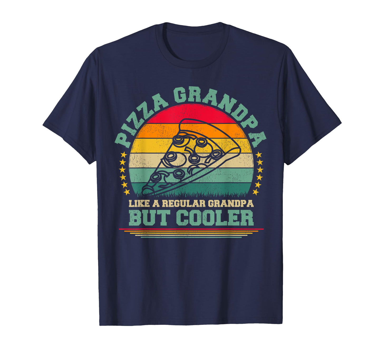 Pizza Lover Funny Vintage Pizza Grandpa Father's Day T-Shirt