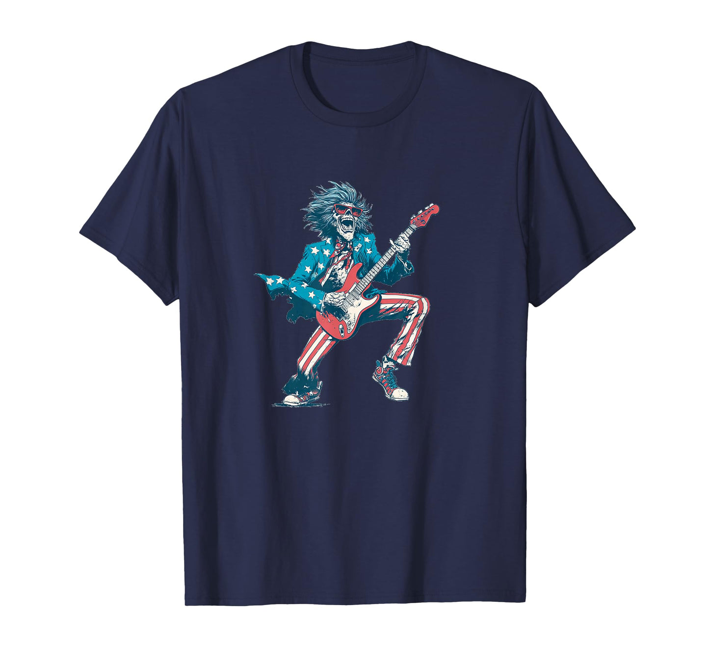 Cool US Electric Guitar Music Costume for Boys and Girls T-Shirt