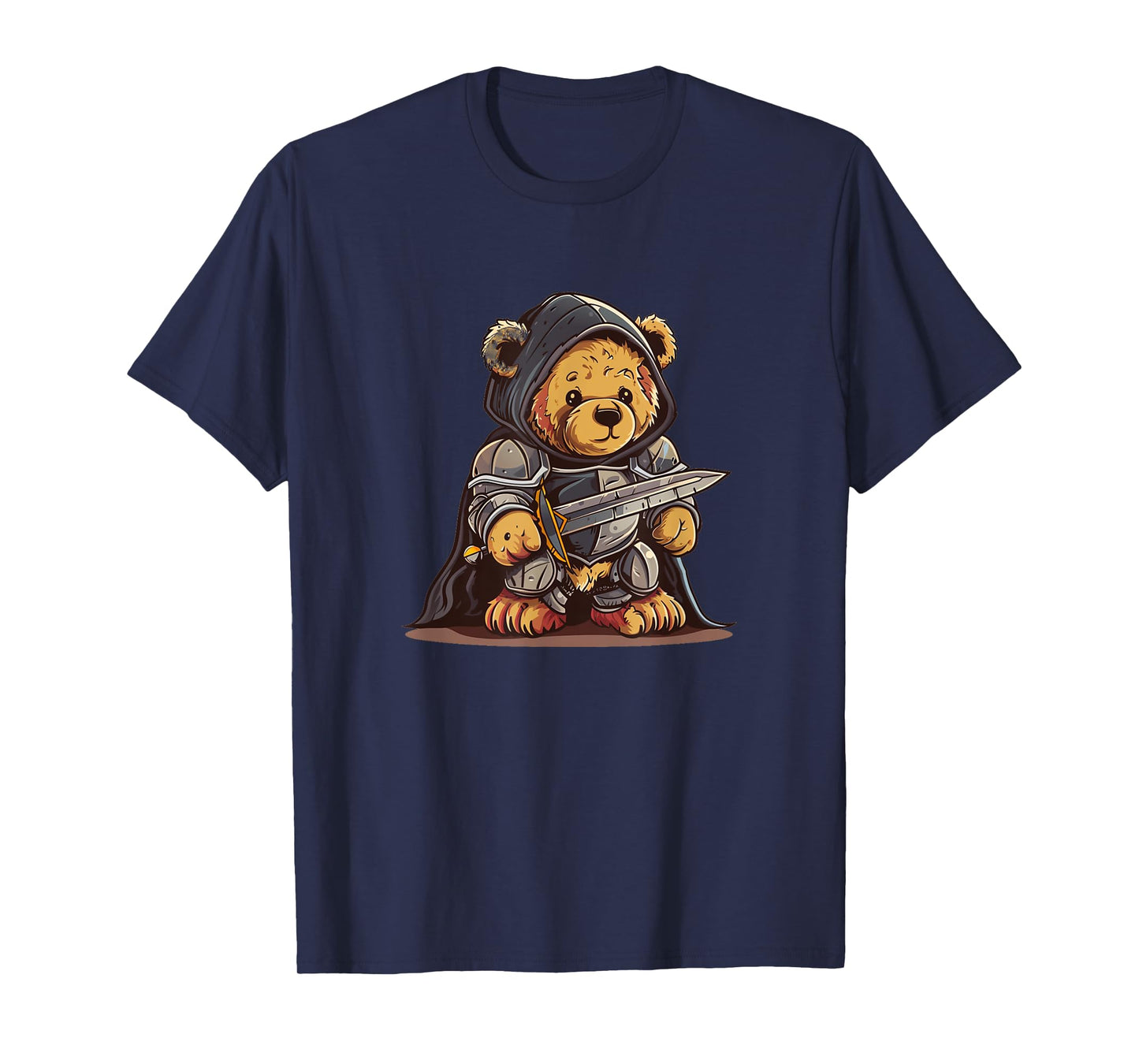 Sword Teddy Bear with Armor for Funny Knights T-Shirt