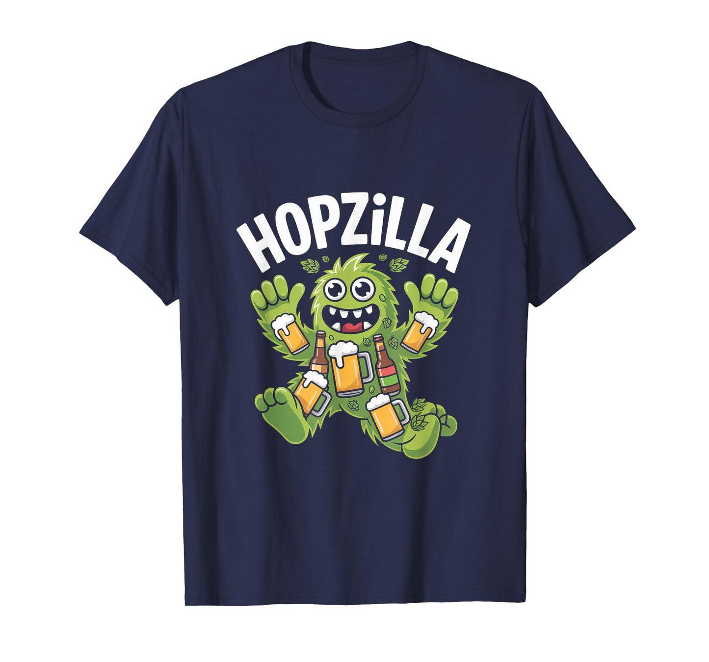 Hopzilla Funny Craft Beer Monster IPA Lover T-Shirt