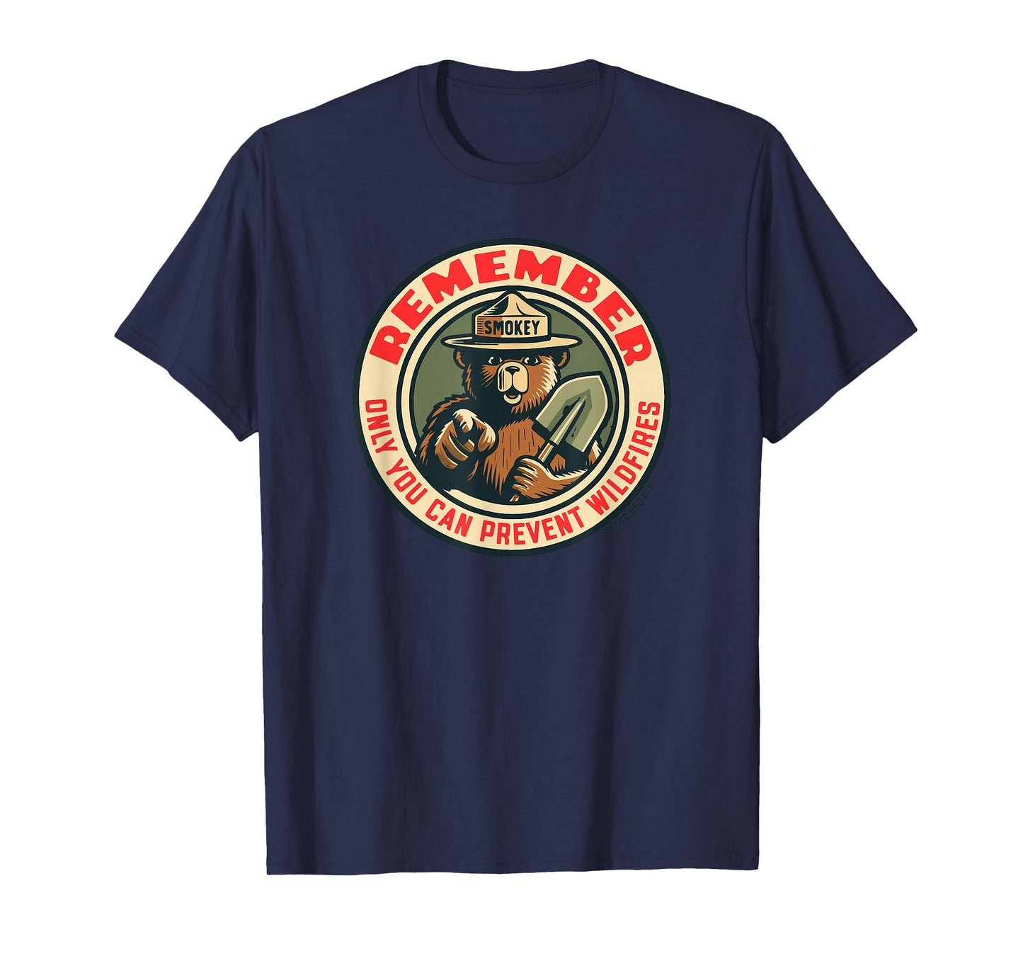 Remember Only You Vintage Smokey Bear Seal Retro T-Shirt