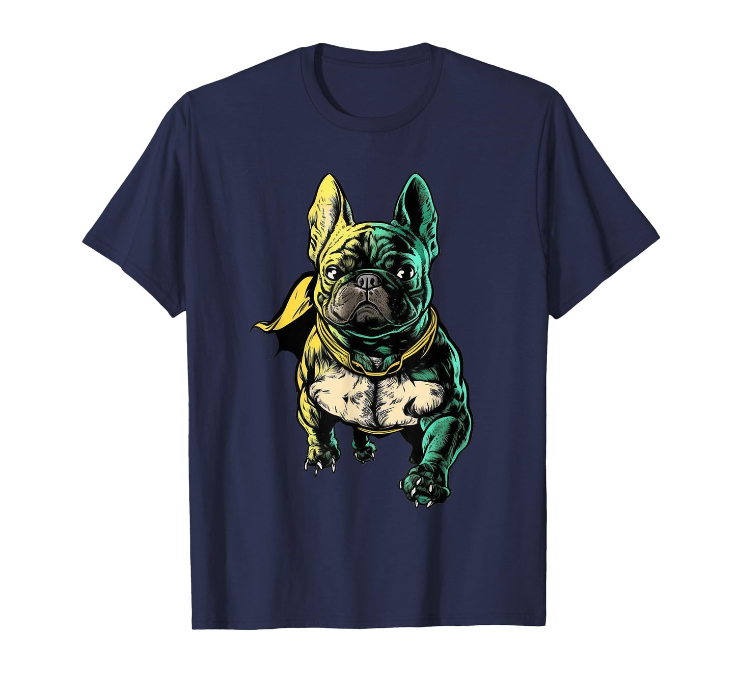 Superhero French Bulldog Red Cape Super Hero Dog T-Shirt