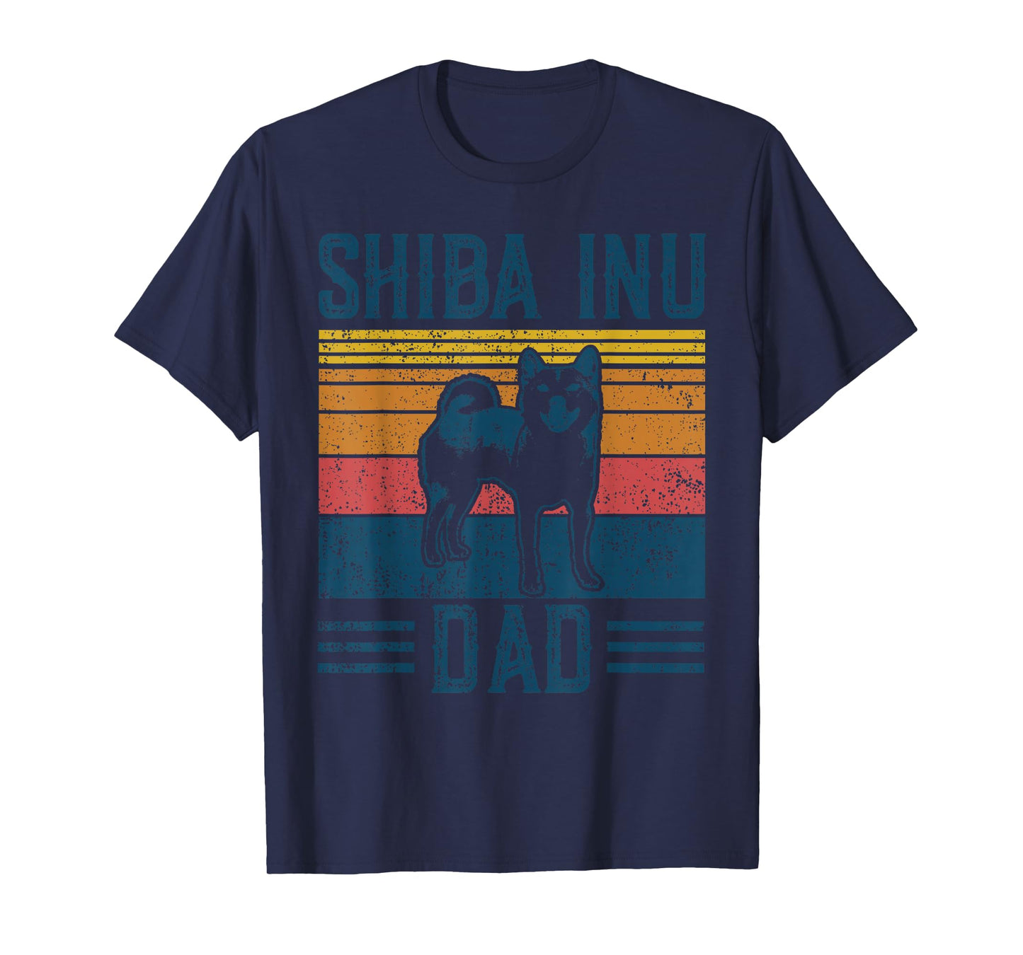 Dog | Crypto Doge Papa - Vintage Shiba Inu Dad T-Shirt
