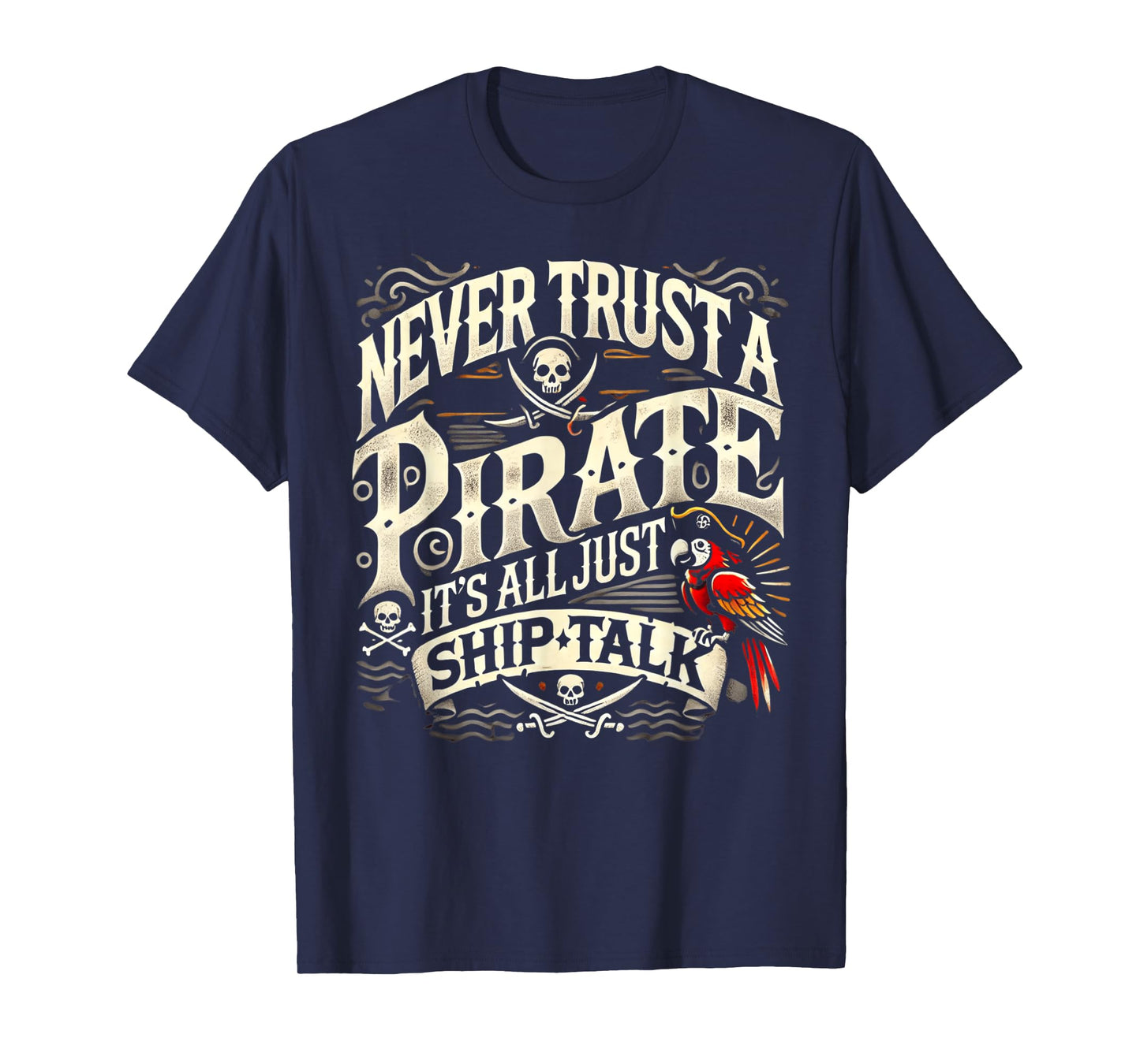 Funny Pirate Freebooter Jolly Roger Pirate Costume T-Shirt