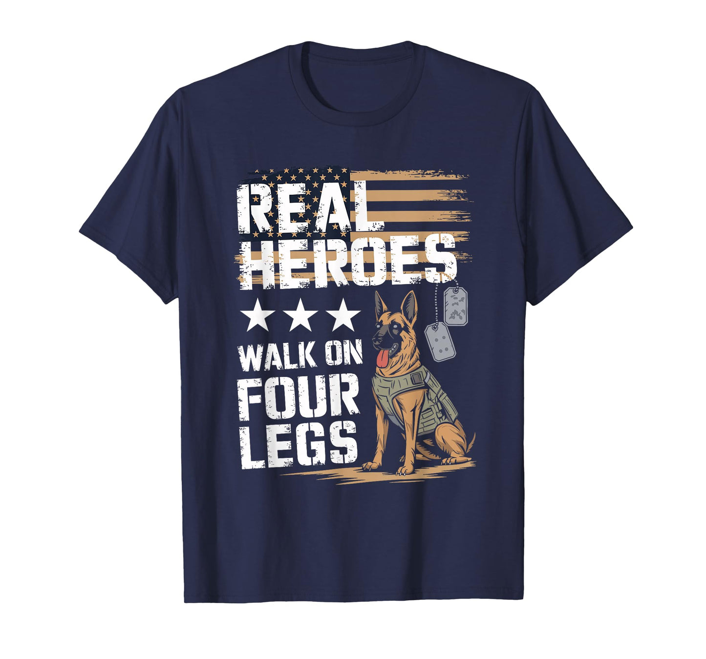 Military Working Dog Handler K9 Veteran T-Shirt