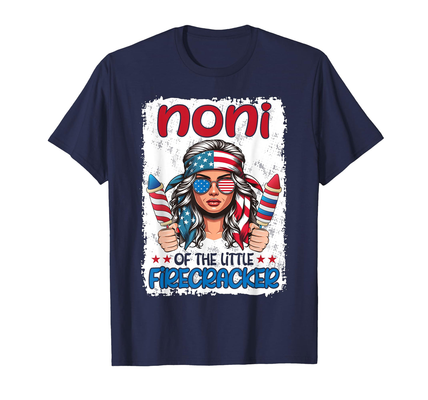 Noni Of The Little Firecracker Patriotic 4th July Grandkid T-Shirt