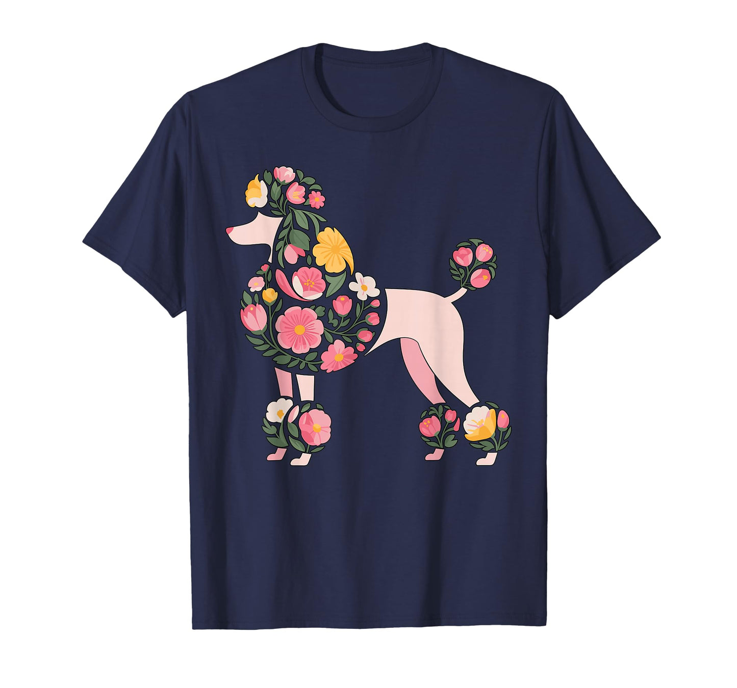 Floral Poodle T-Shirt