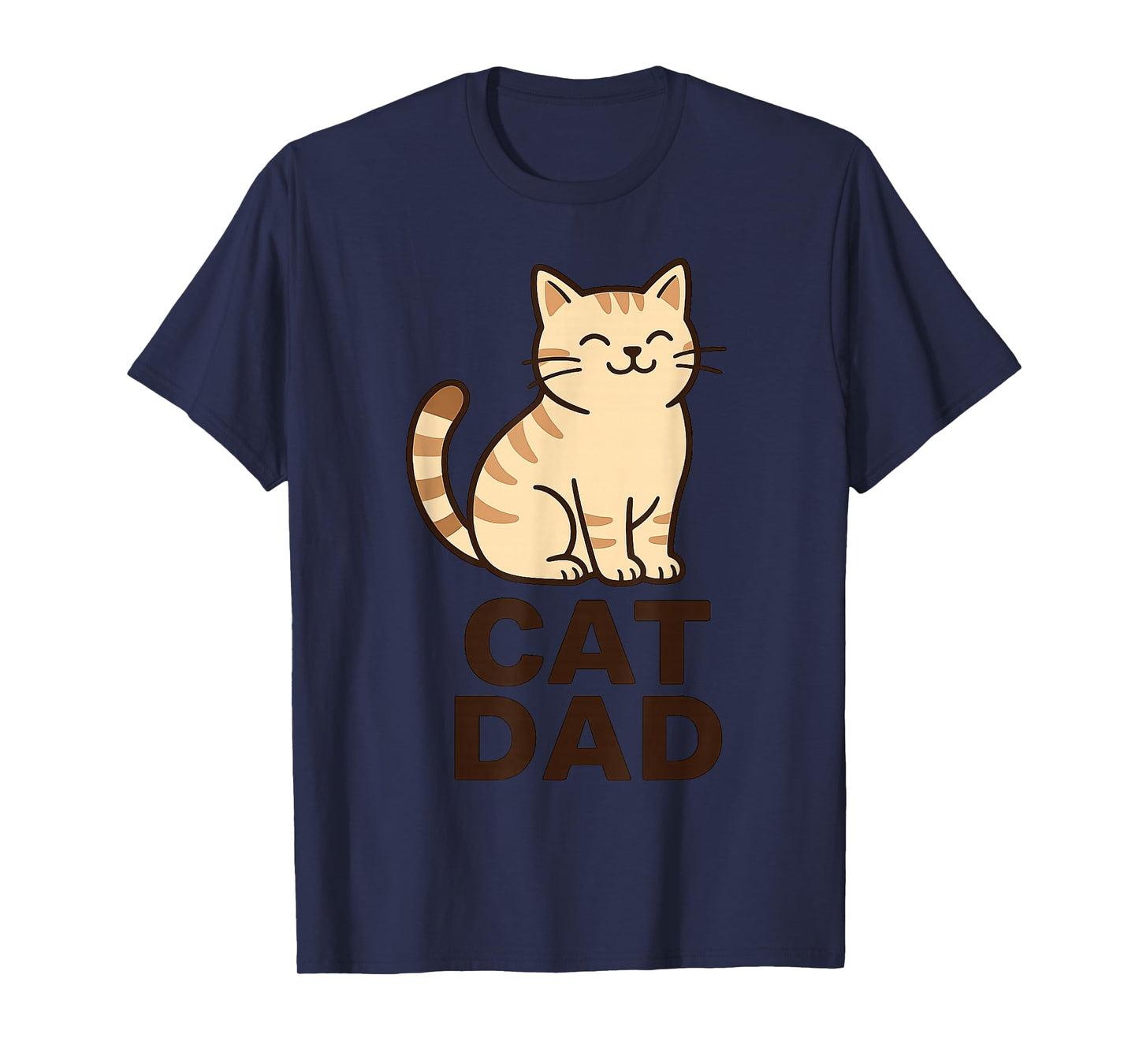 Cat Dad Chubby Cream Kitty Graphic Cute T-Shirt