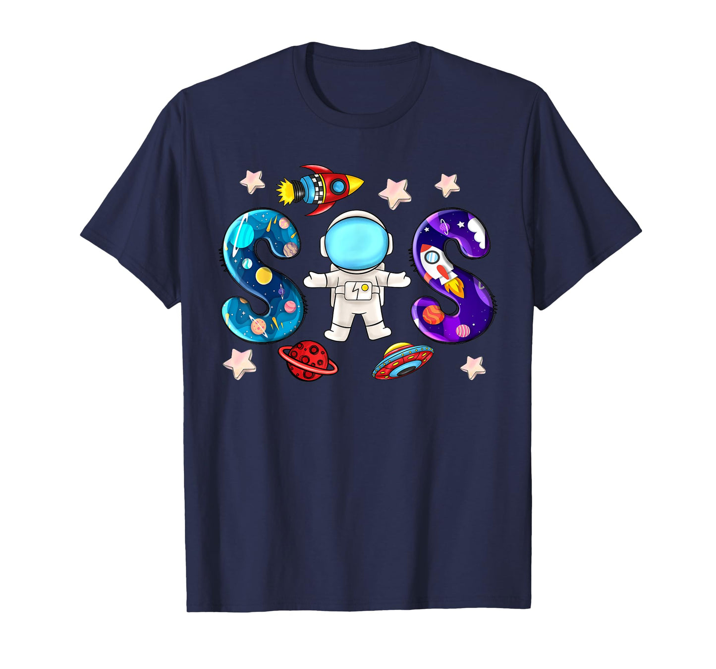 Sister Sis Astronaut Space Lover Birthday Matching Family T-Shirt