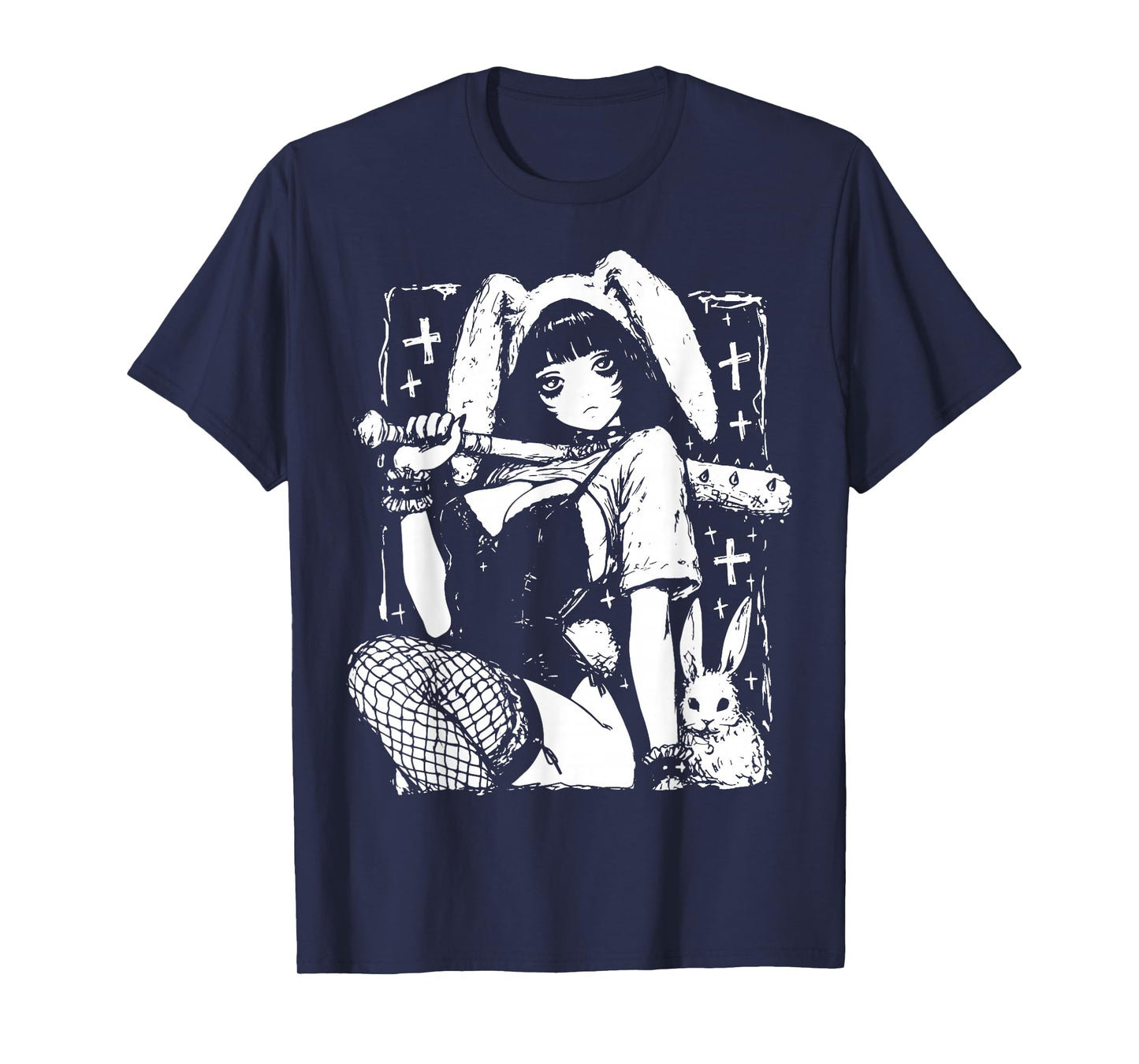 Creepy Horror Bunny Girl Anime Manga Alt Kawaii Harajuku T-Shirt