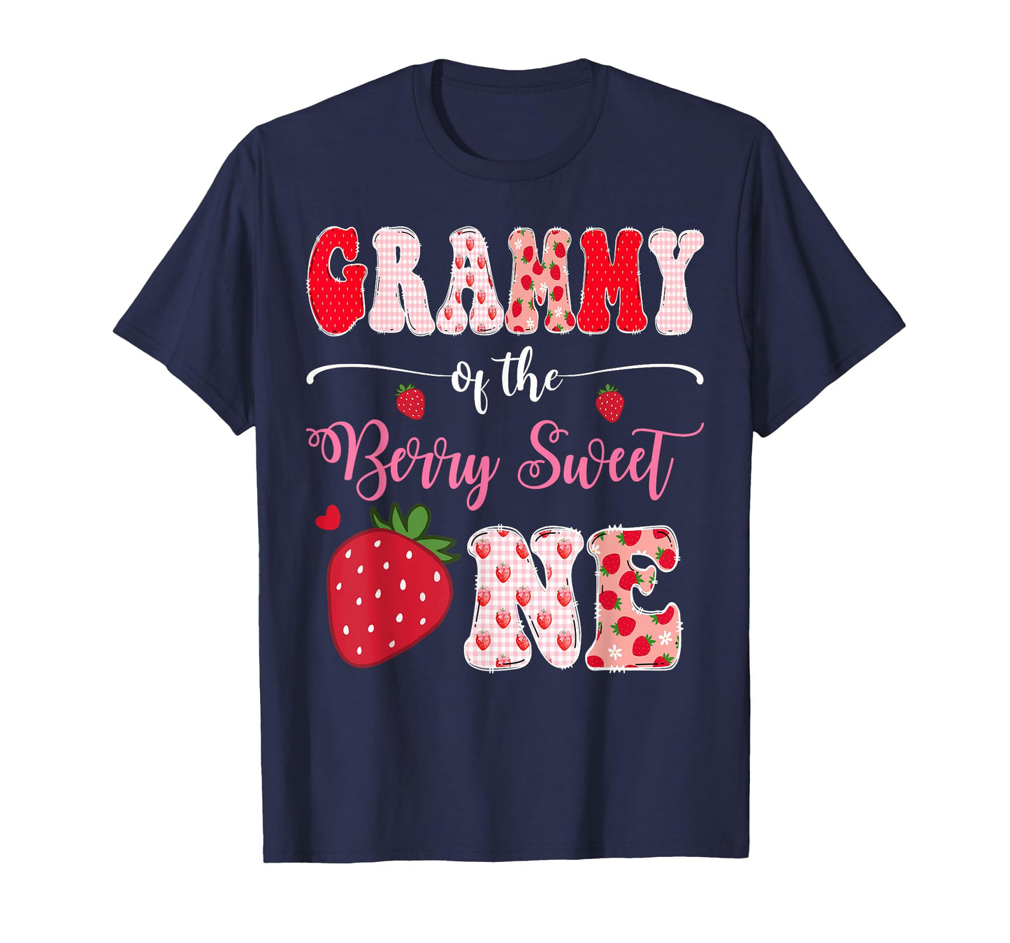Grammy Of The Berry Sweet One 1St Birthday Strawberry T-Shirt