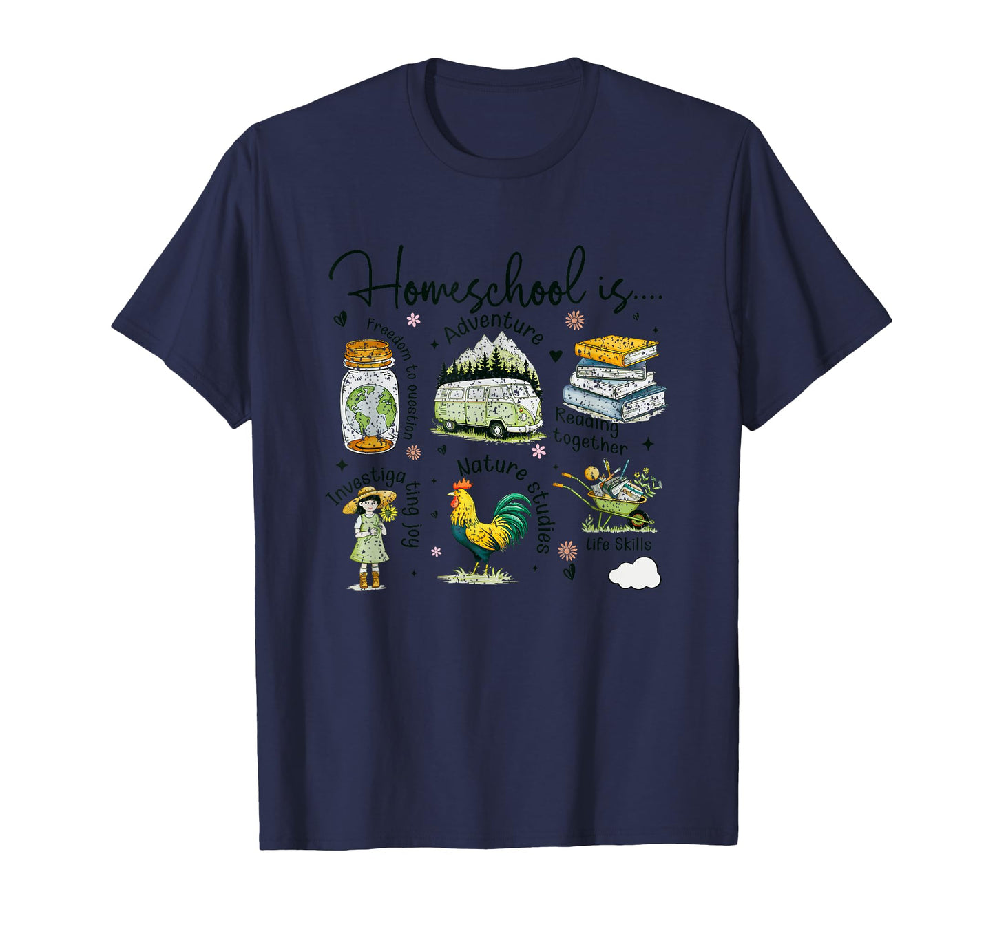 Homeschool Is Adventure Nature Studies T-Shirt