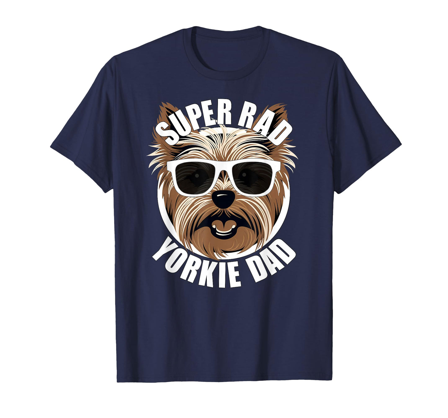 Yorkie Dad Funny Father’s Day Yorkshire Terrier Dog Dad Mens T-Shirt