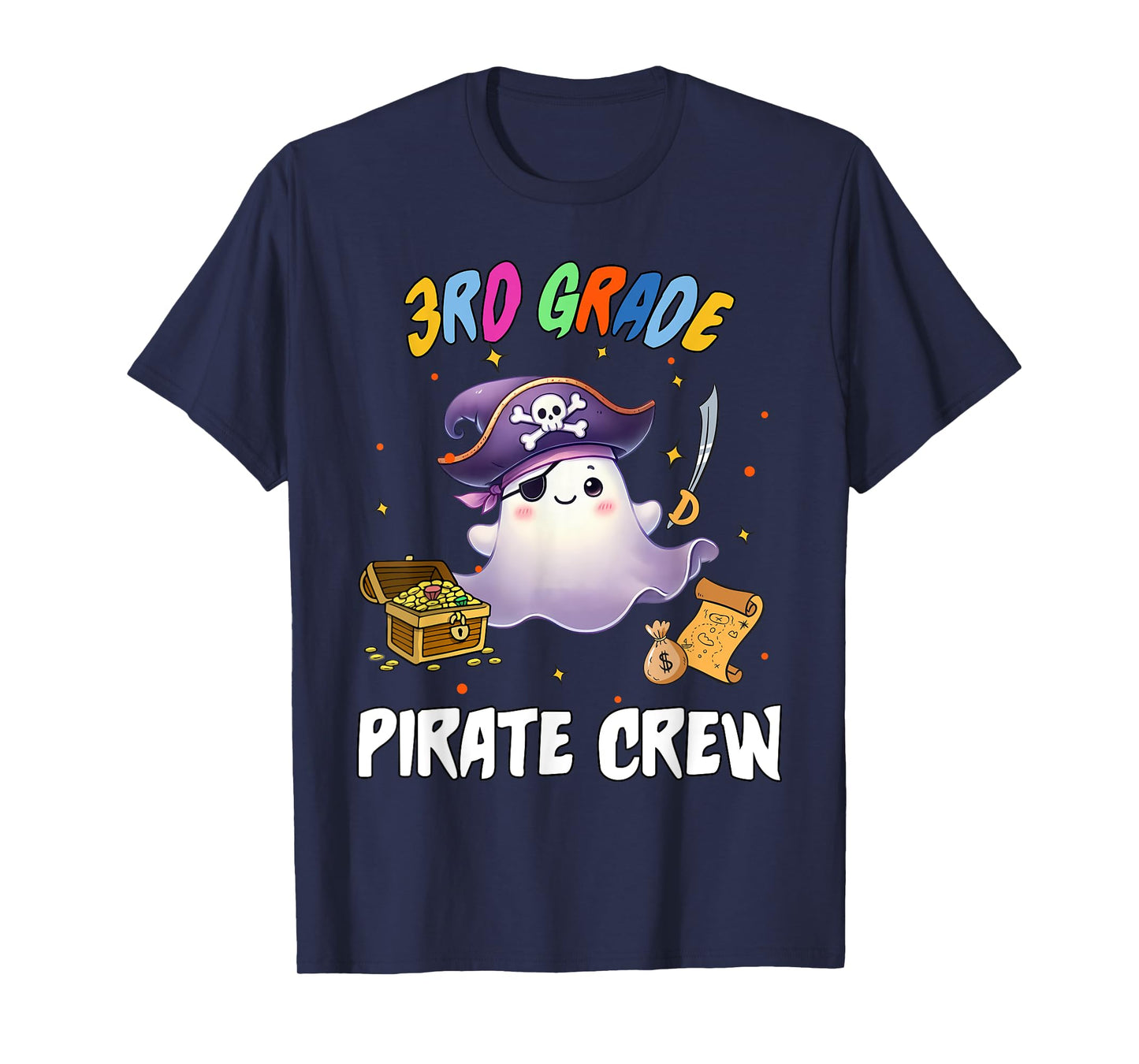 Third Grade Pirate Crew Halloween School Party Costume T-Shirt