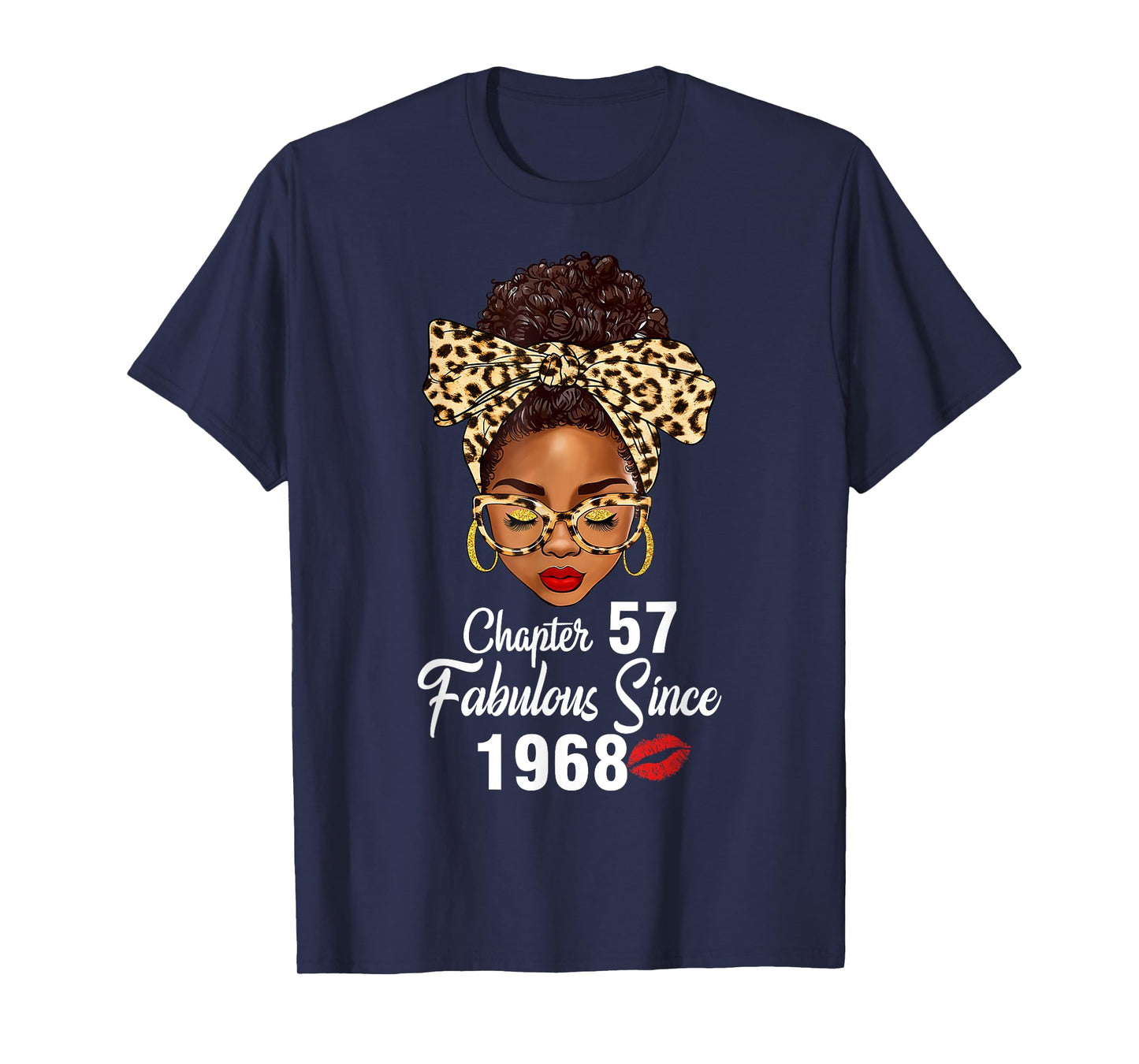 Chapter 57 Fabulous Since 1968 57th Birthday Women Leopard T-Shirt