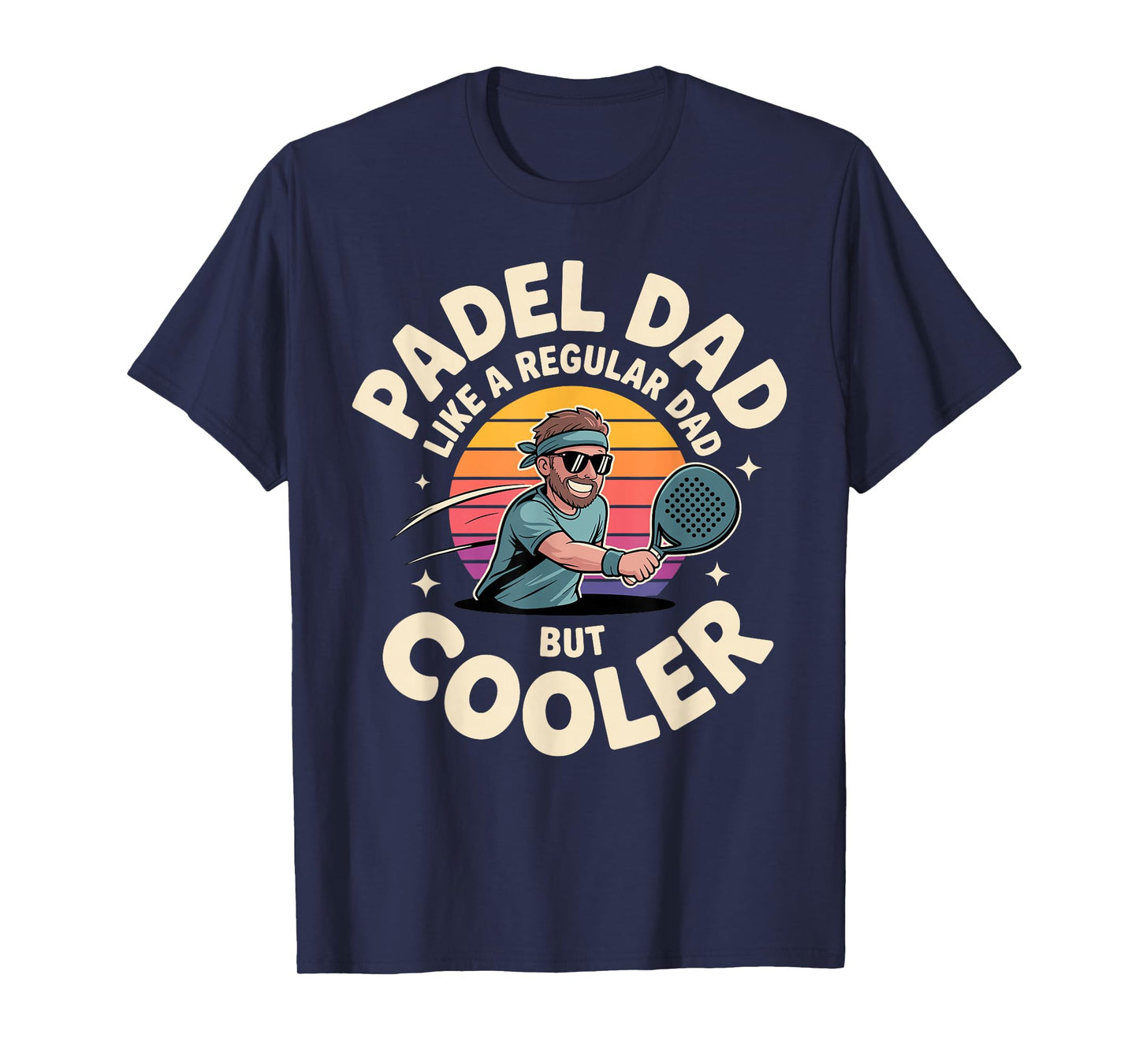 Cool Padel Art for Dad Father Men Padel Lover Padel Player T-Shirt