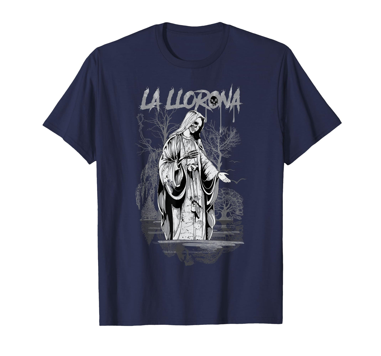 La Llorona Folk Legend Latin Gothic Skeleton Skull T-Shirt
