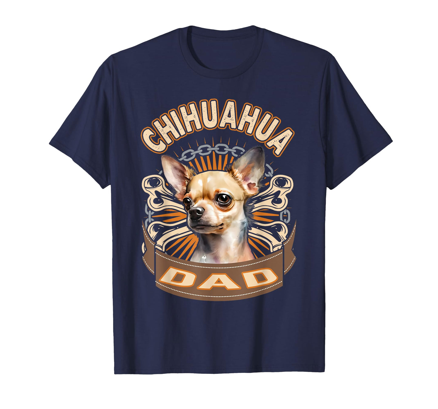 Retro Vintage Chihuahua Dad Funny Chihuahuas Pet Owners Gift T-Shirt