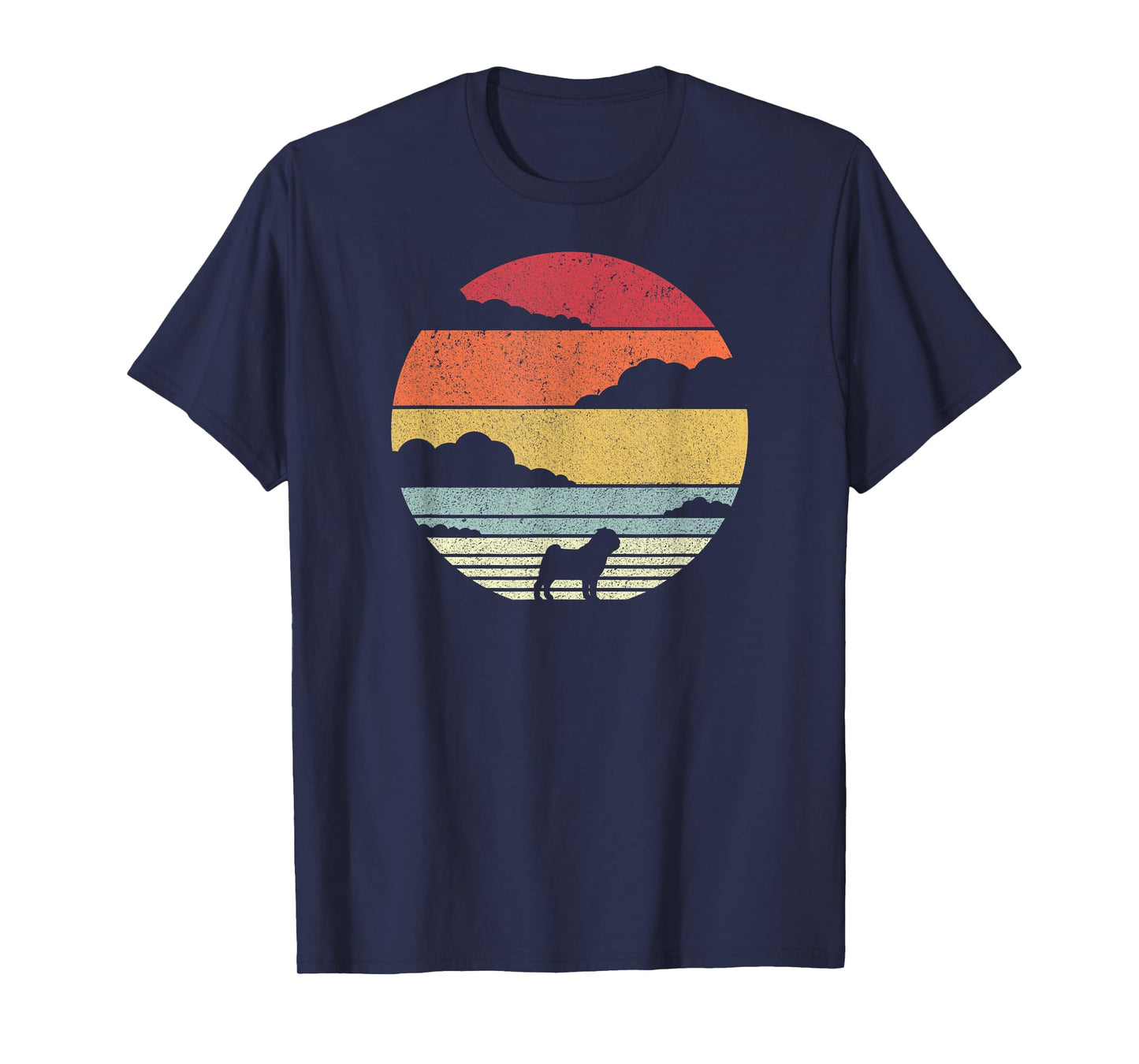 Pug Shirt. Retro Style T-Shirt T-Shirt