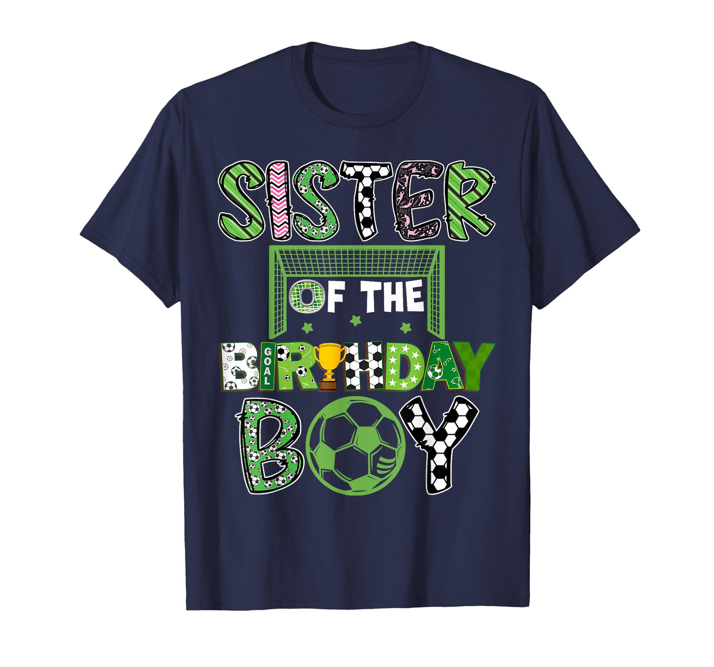 Sister Of The Birthday Boy Soccer Player Birthday T-Shirt