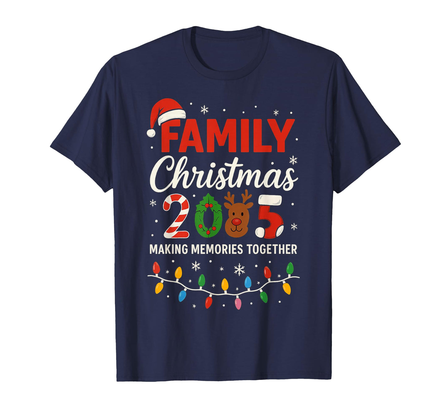 Family Christmas 2025 Matching Group Outfit Xmas Squad Santa T-Shirt