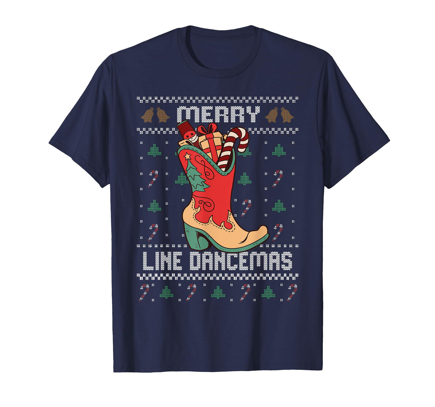 Country Music Girl Line Dance Ugly Christmas Sweater T-Shirt