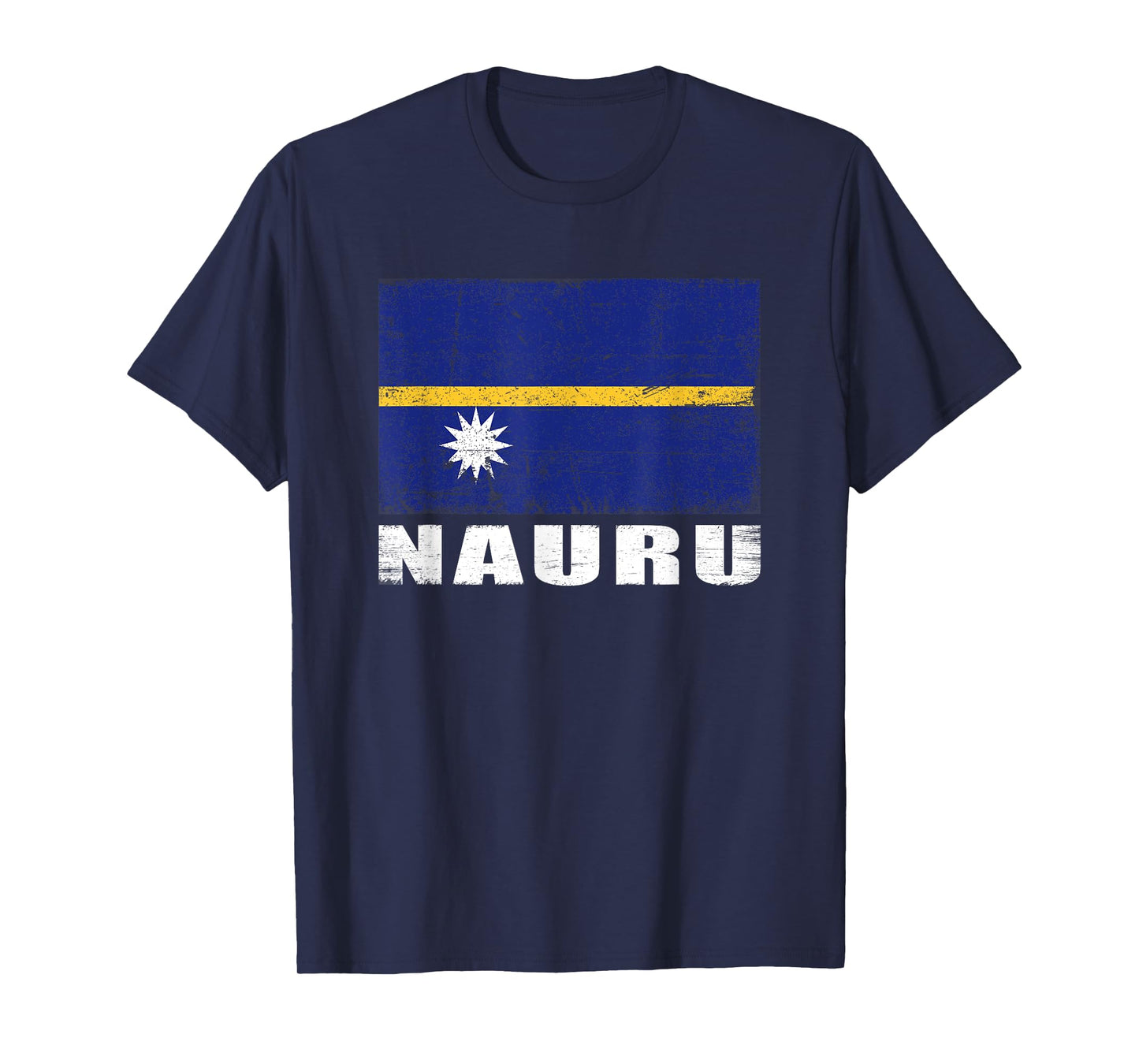 Nauru Flag Design Grunge Country Flag Nauru T-Shirt