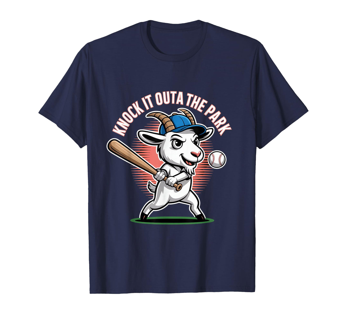 Knock It Outa The Park Baseball Goat Home Run T-Shirt