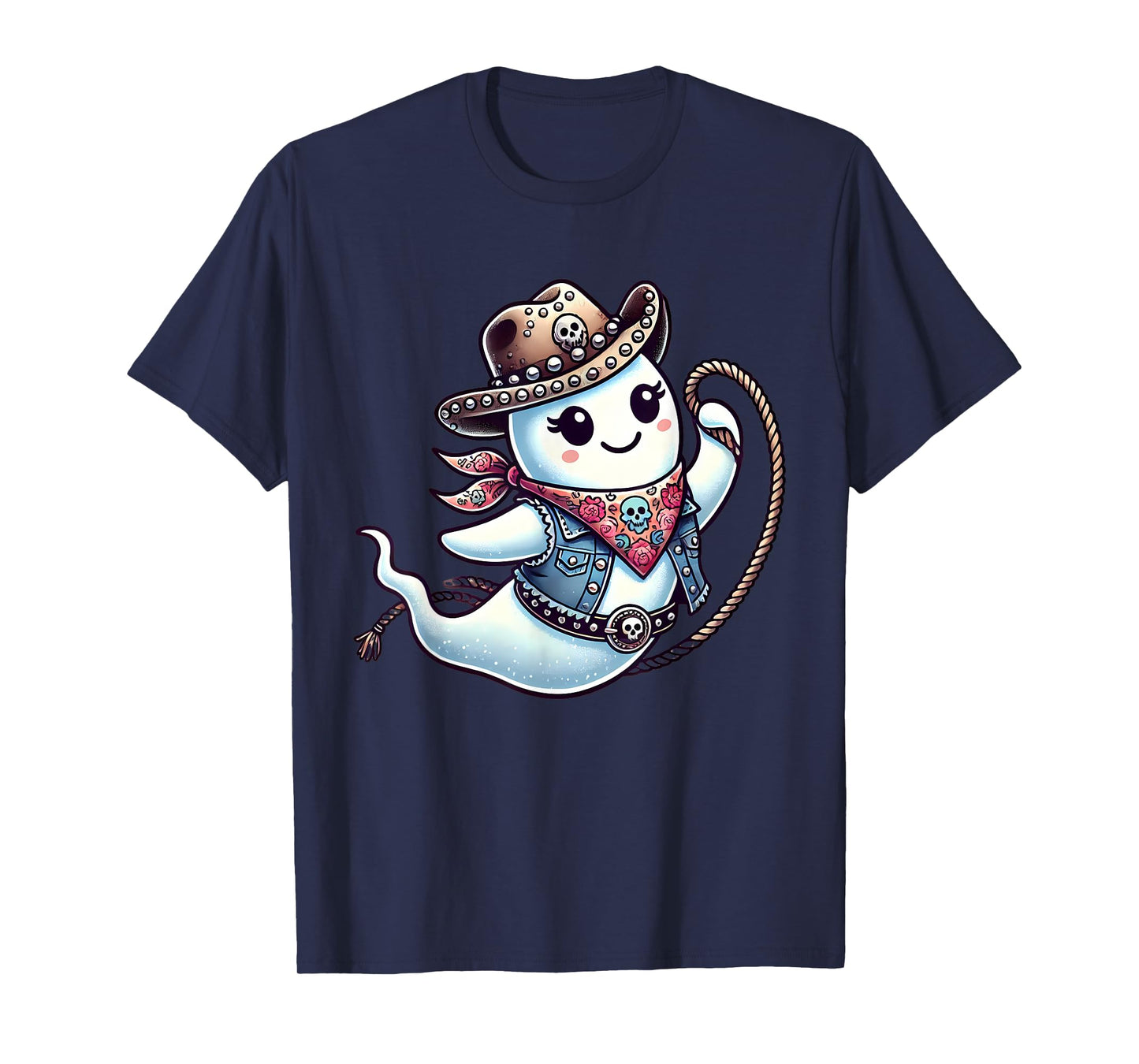 Ghost Cowgirl Country Rodeo Western Halloween Costume T-Shirt