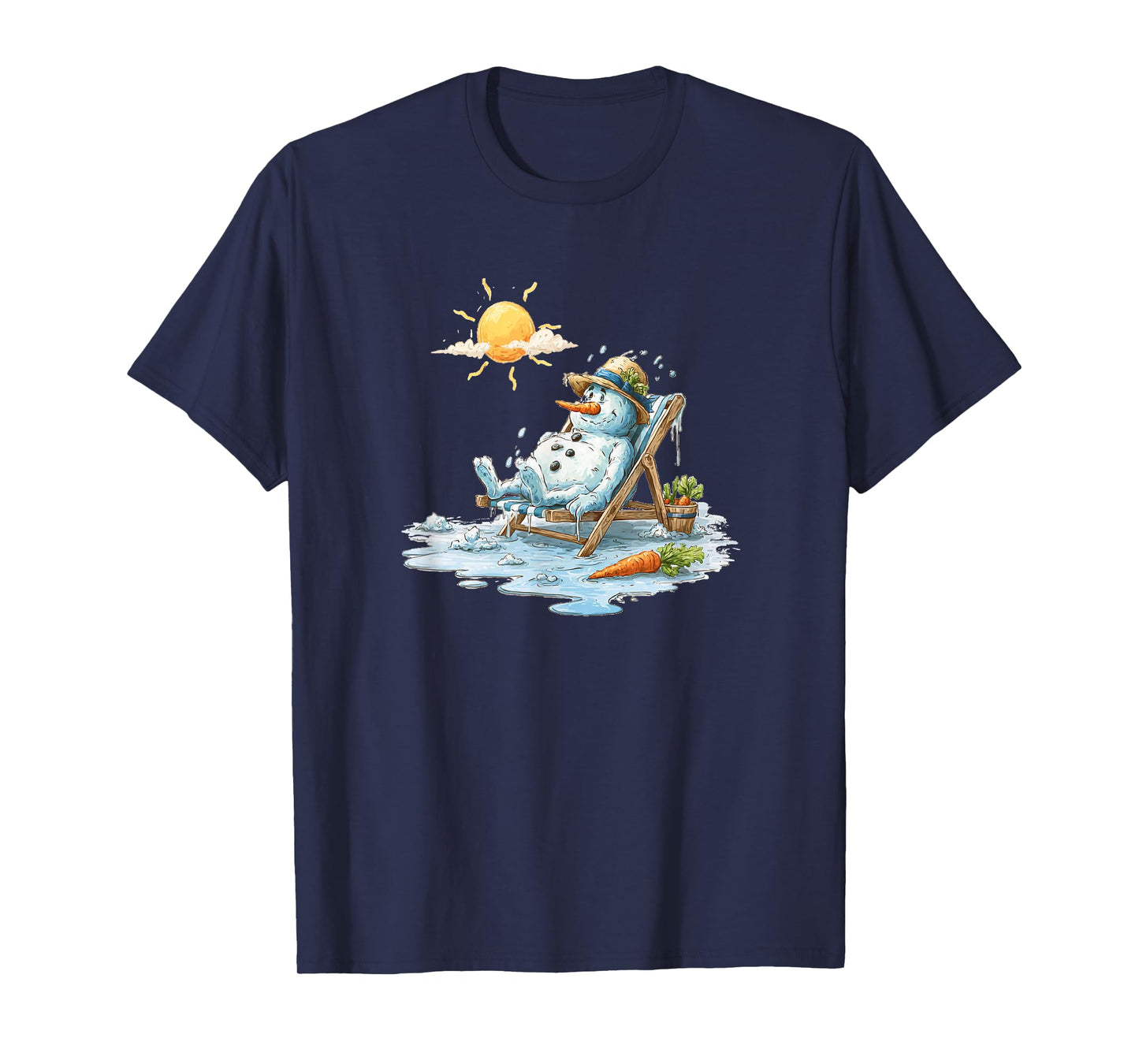 Smelting Snowman in Vacation for Sunbath Lovers T-Shirt