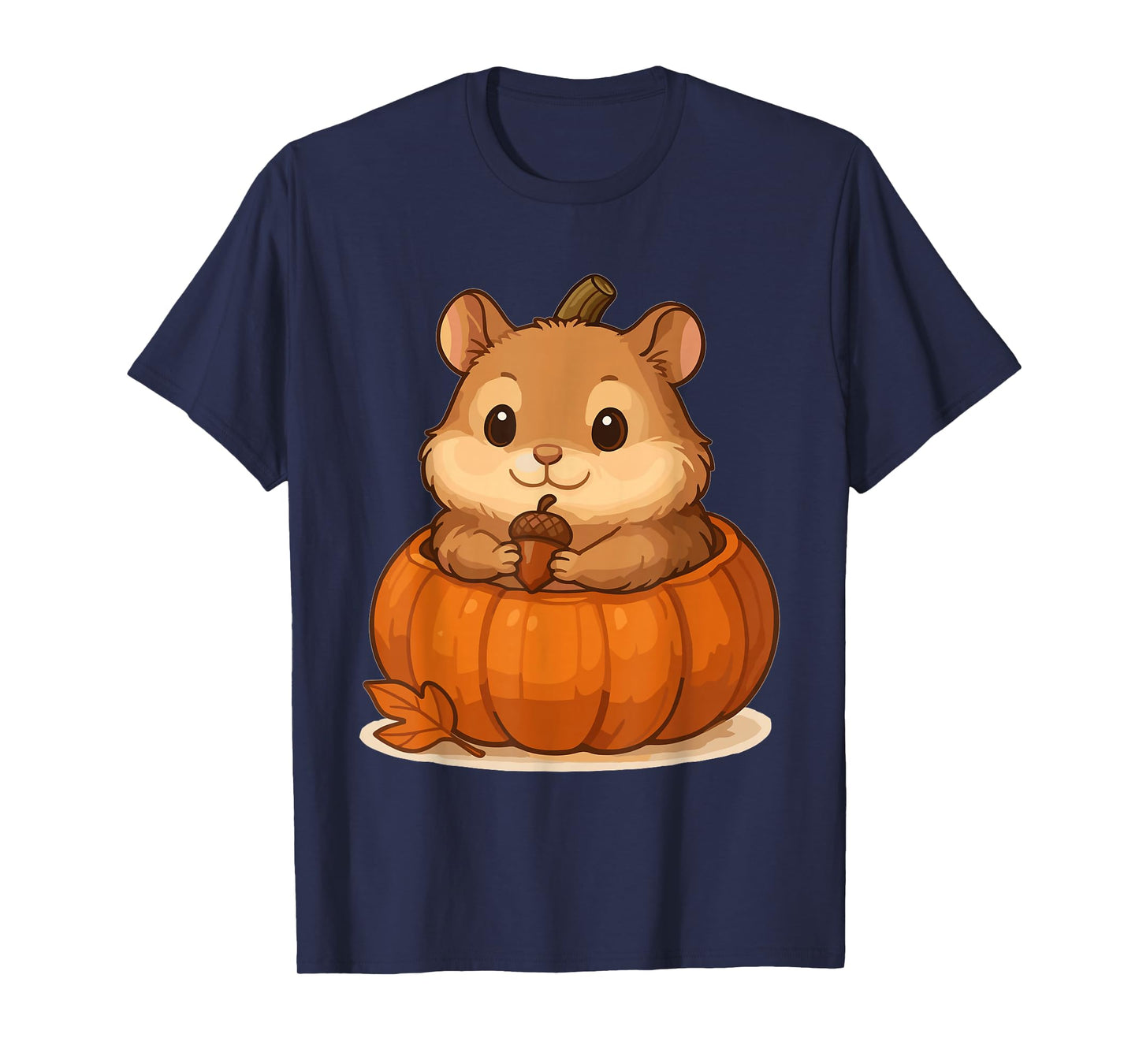 Cute Hamster in Pumpkin – Fall Halloween Design T-Shirt