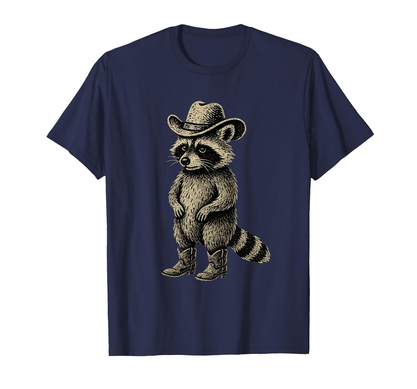 Vintage Raccoon Cowboy Cowgirl Raccoon T-Shirt