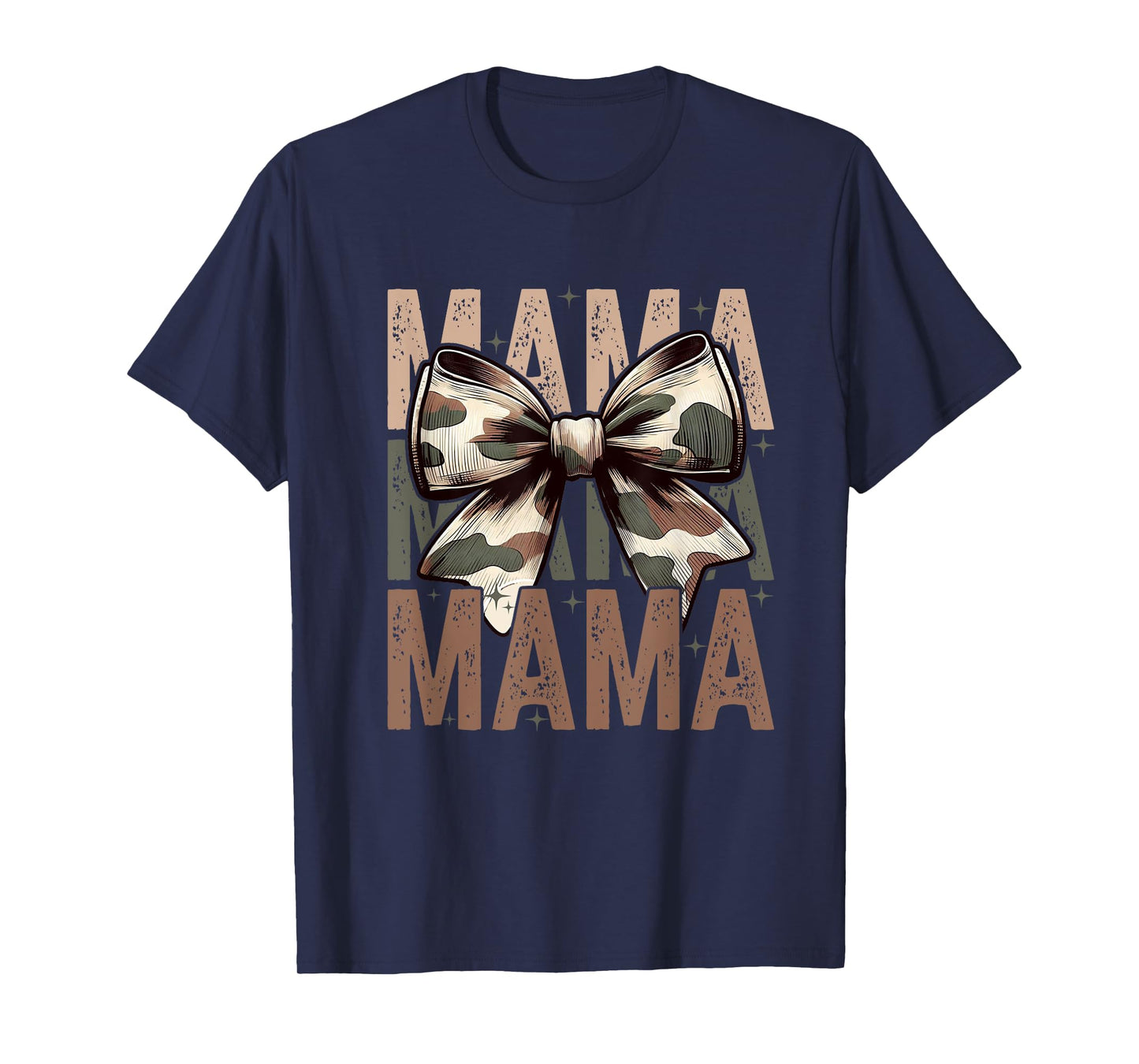 Mama, Girls Camo Coquette Bow, Retro Hunting Funny Gift Tee T-Shirt
