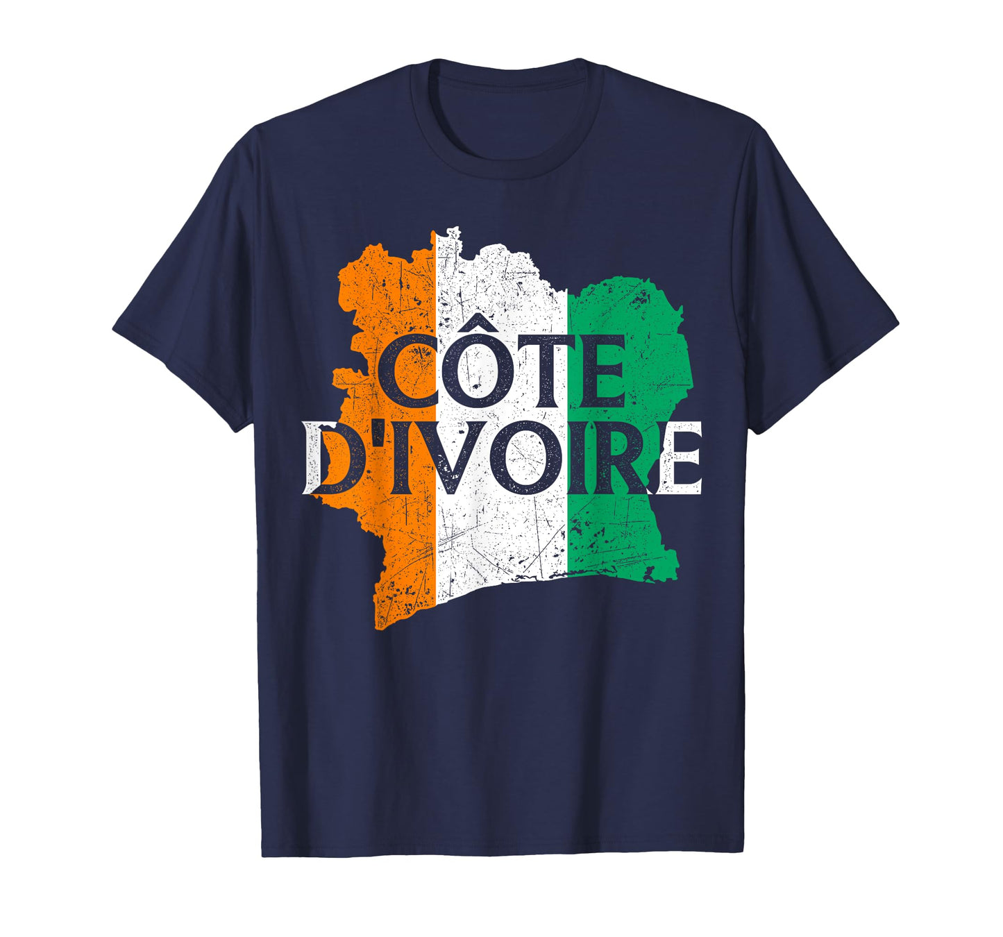 Cote d'Ivoire Country Map Flag Proud Ivorian Patriotic T-Shirt