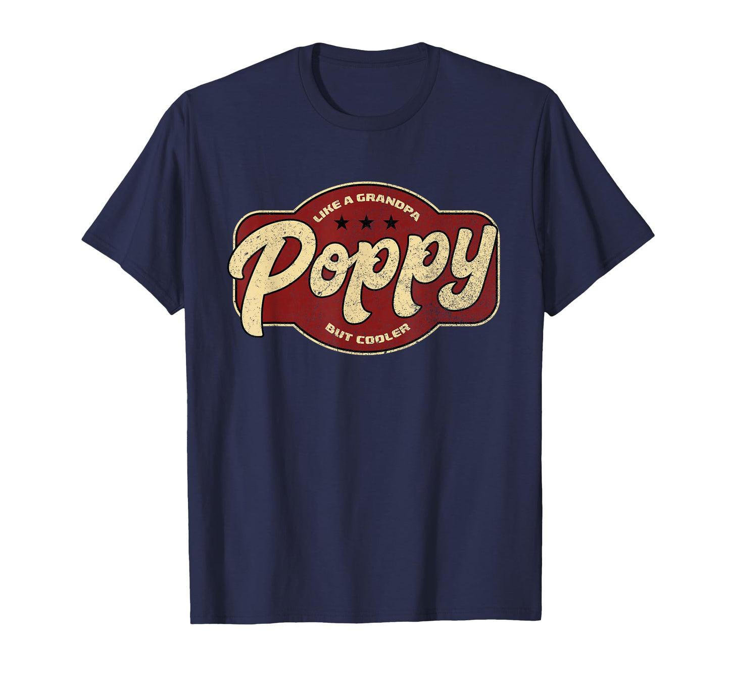 Vintage Poppy Like a Grandpa but Cooler - Poppy Grandpa T-Shirt