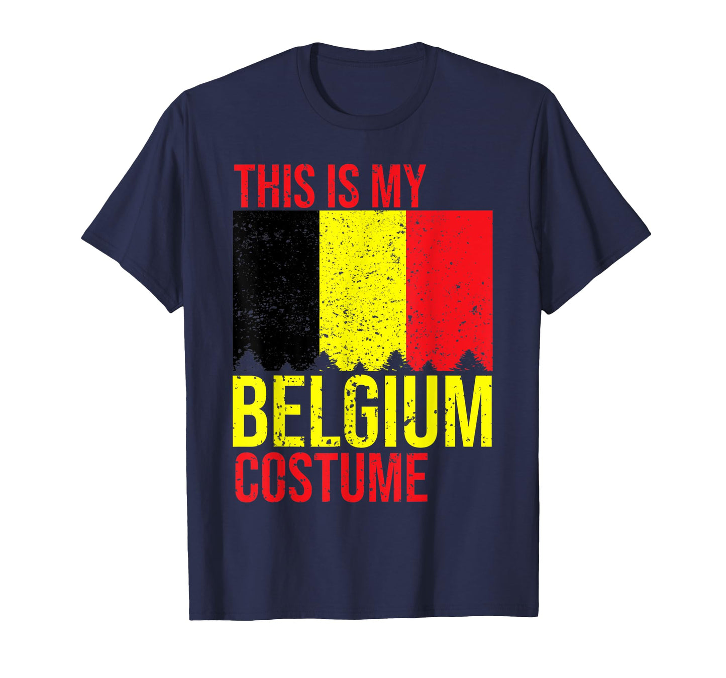 Vintage This Is My Belgium Flag Costume for Halloween T-Shirt