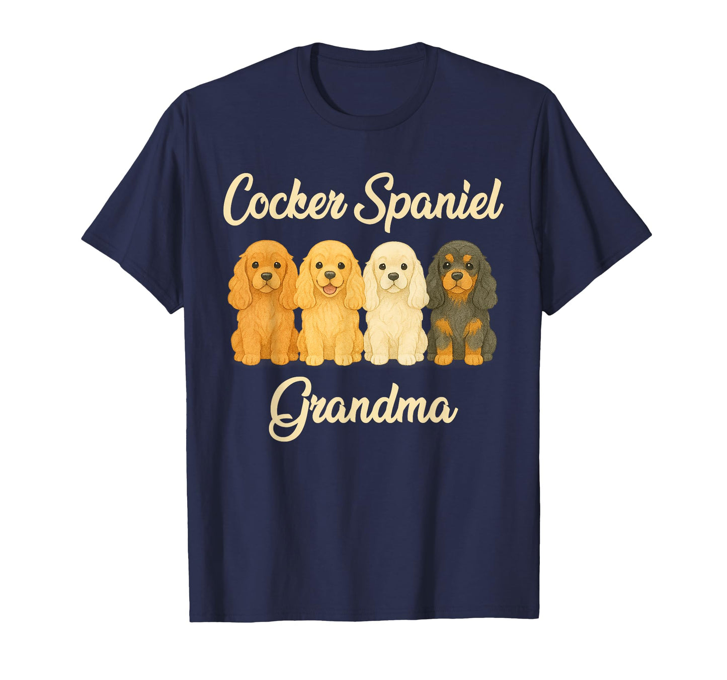 Cocker Spaniel Grandma Cute Dog Lover Gift Funny Puppy Owner T-Shirt