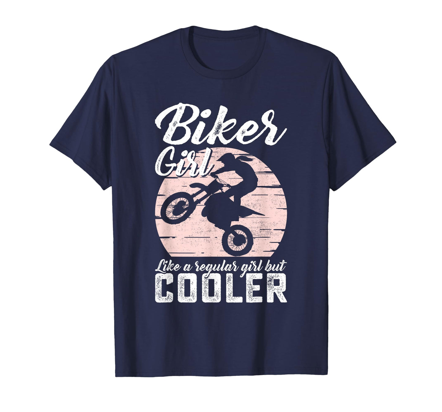 Biker Girl Like Regular But Cooler Funny Motorcycle Women T-Shirt