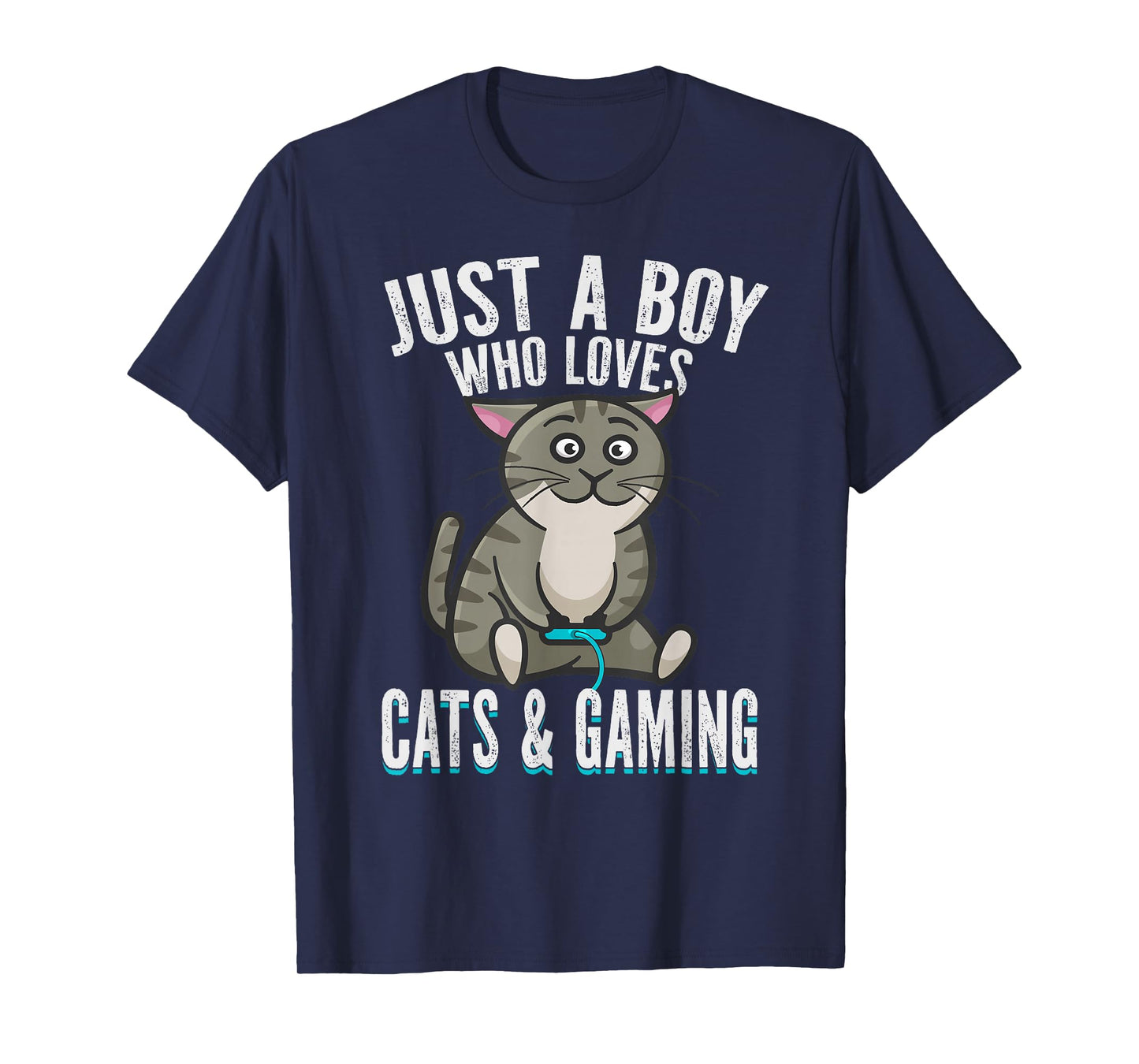 Cat Gaming Toddler Boys Just a Boy Who Loves Cats and Gaming T-Shirt