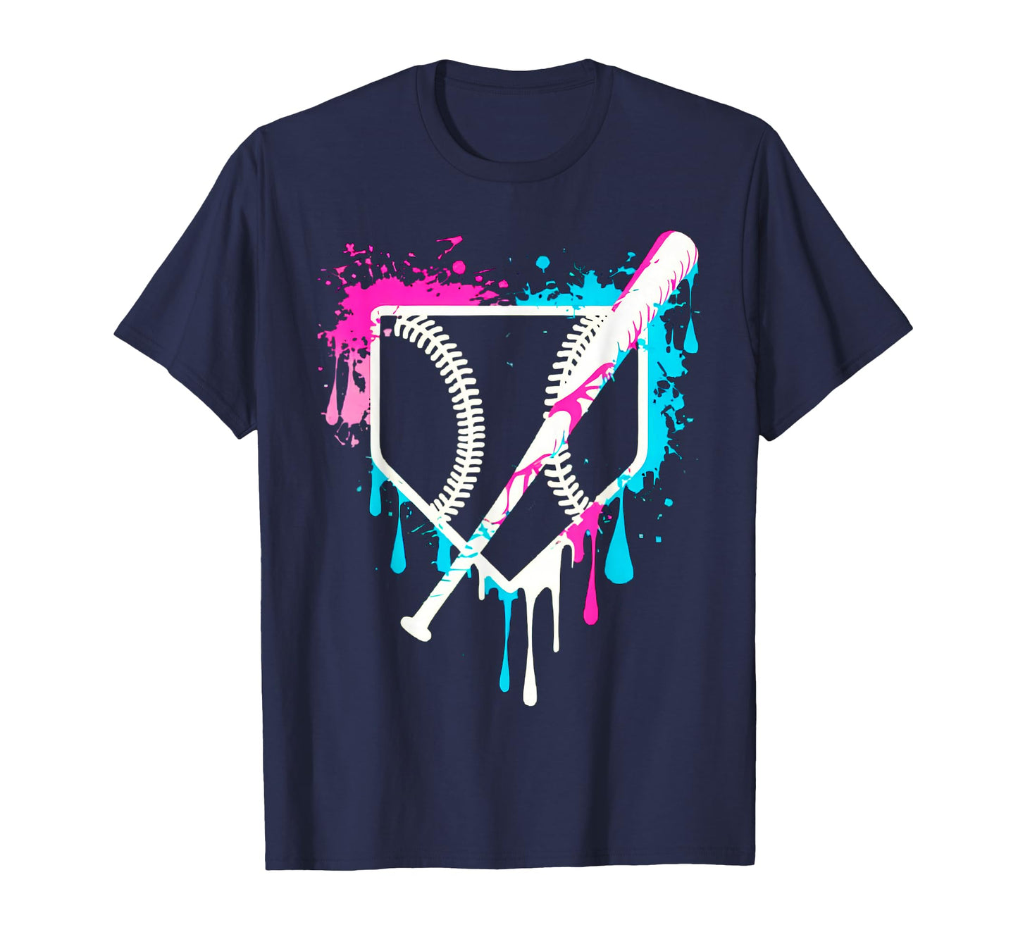 Sport Team Cool Baseball Home Plate Drip With Sprinkles Drip T-Shirt