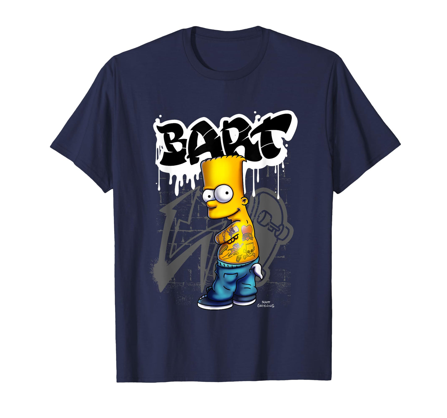 The Simpsons Bart With Tattoos and Graffiti T-Shirt