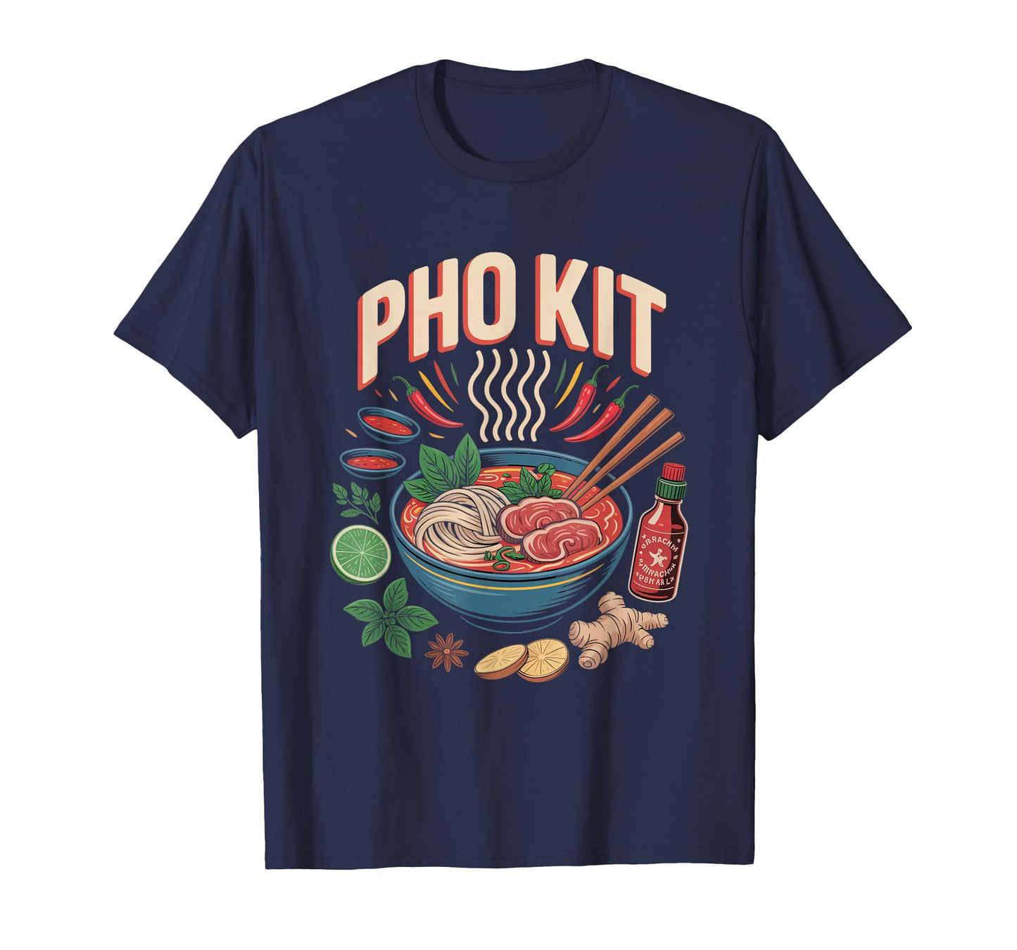 Pho Kit Soup Funny Pho Kit Vegan Pho Lover T-Shirt